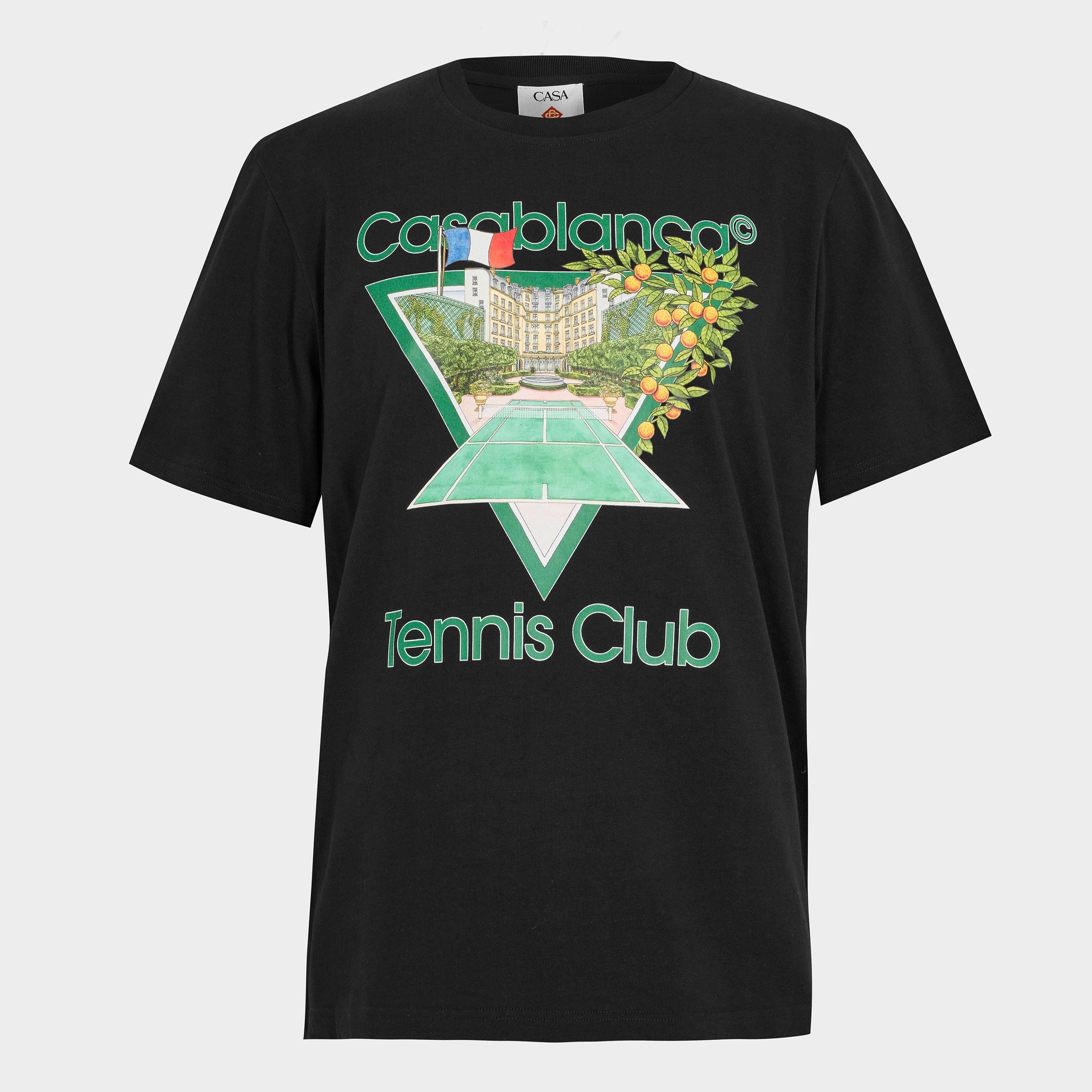 Casablanca Tennis Club Icon T-Shirt - Black - Small