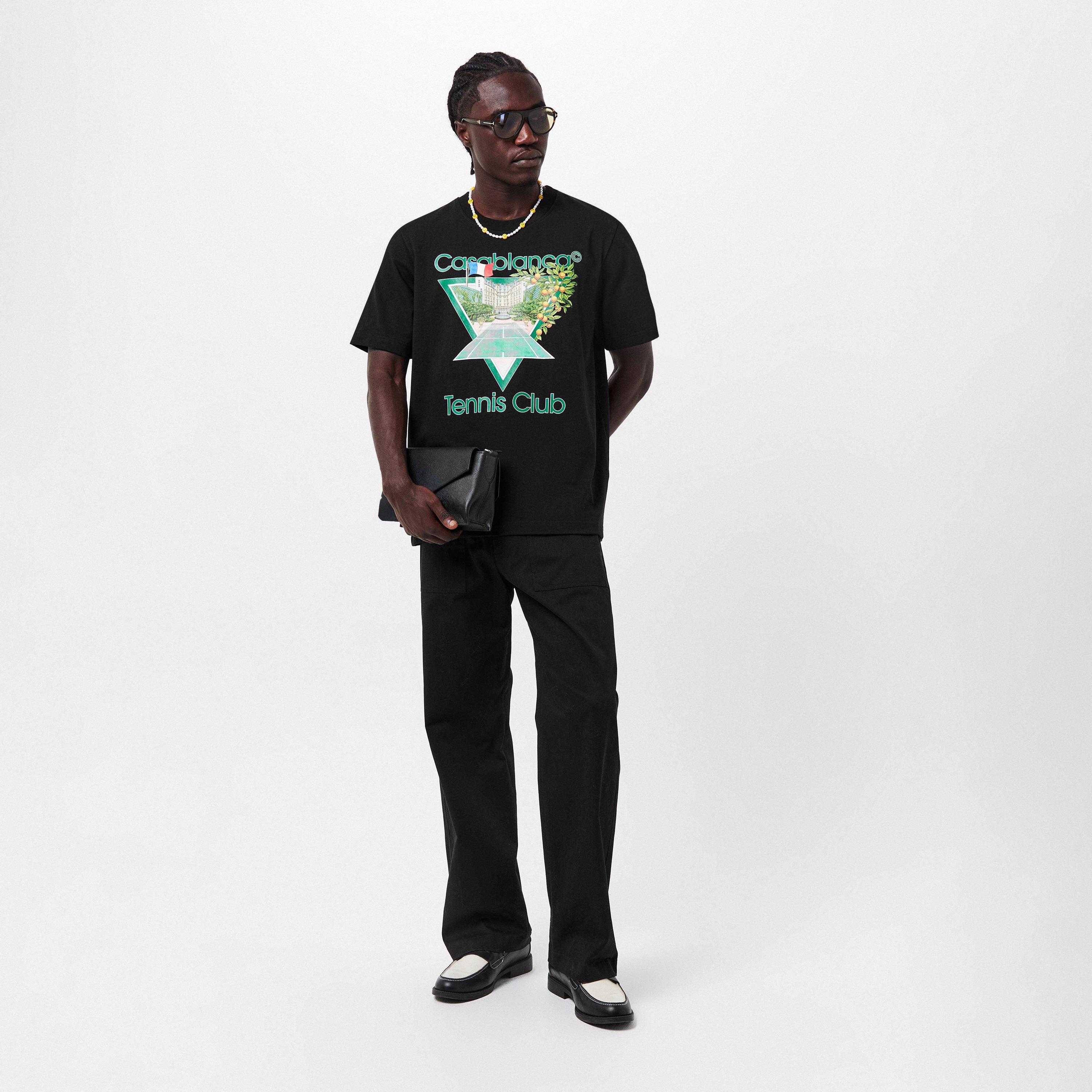 Black - Casablanca - Tennis Club Icon T-Shirt - 6