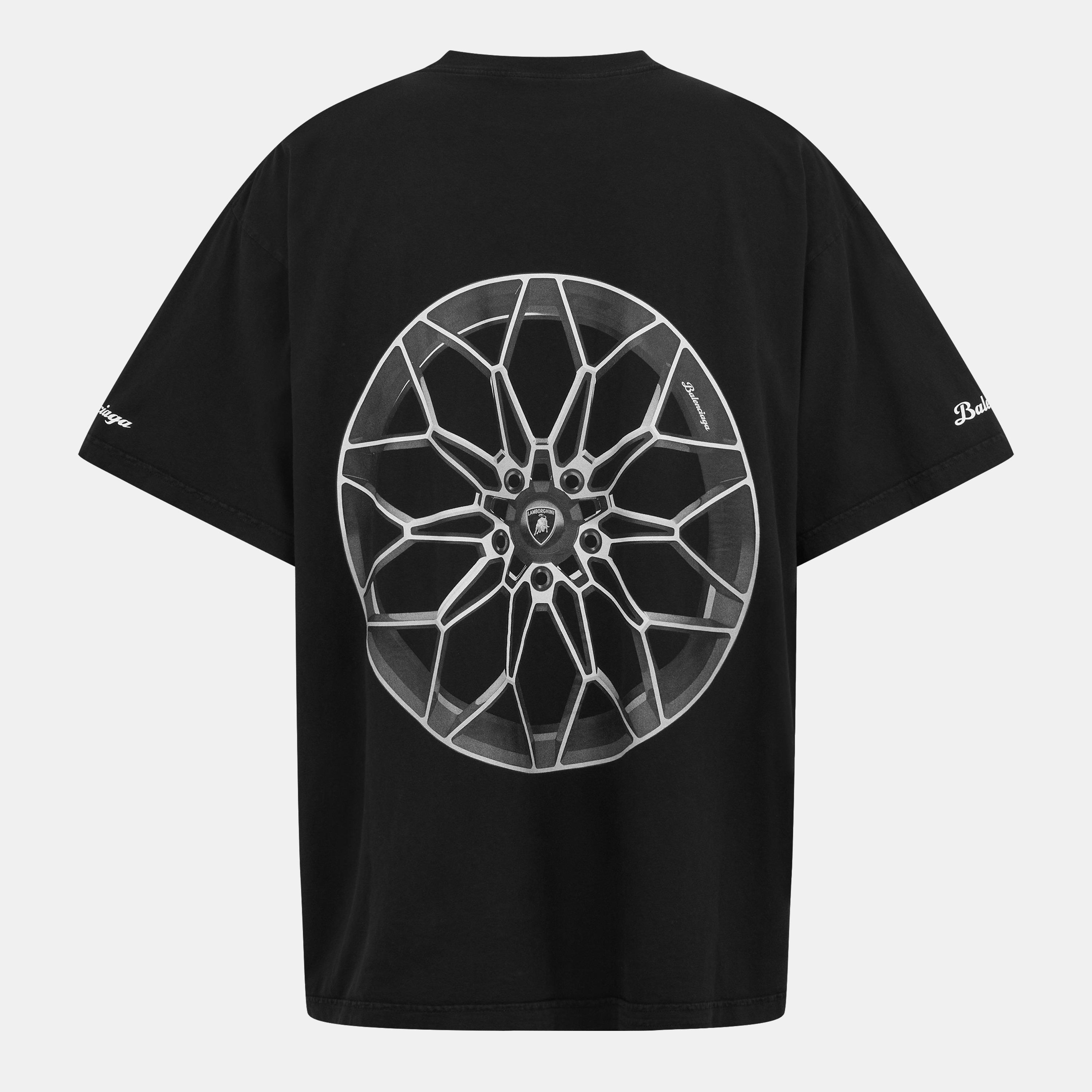 Washed Black - Balenciaga - Men's Lamborghini Oversized T-Shirt - 2