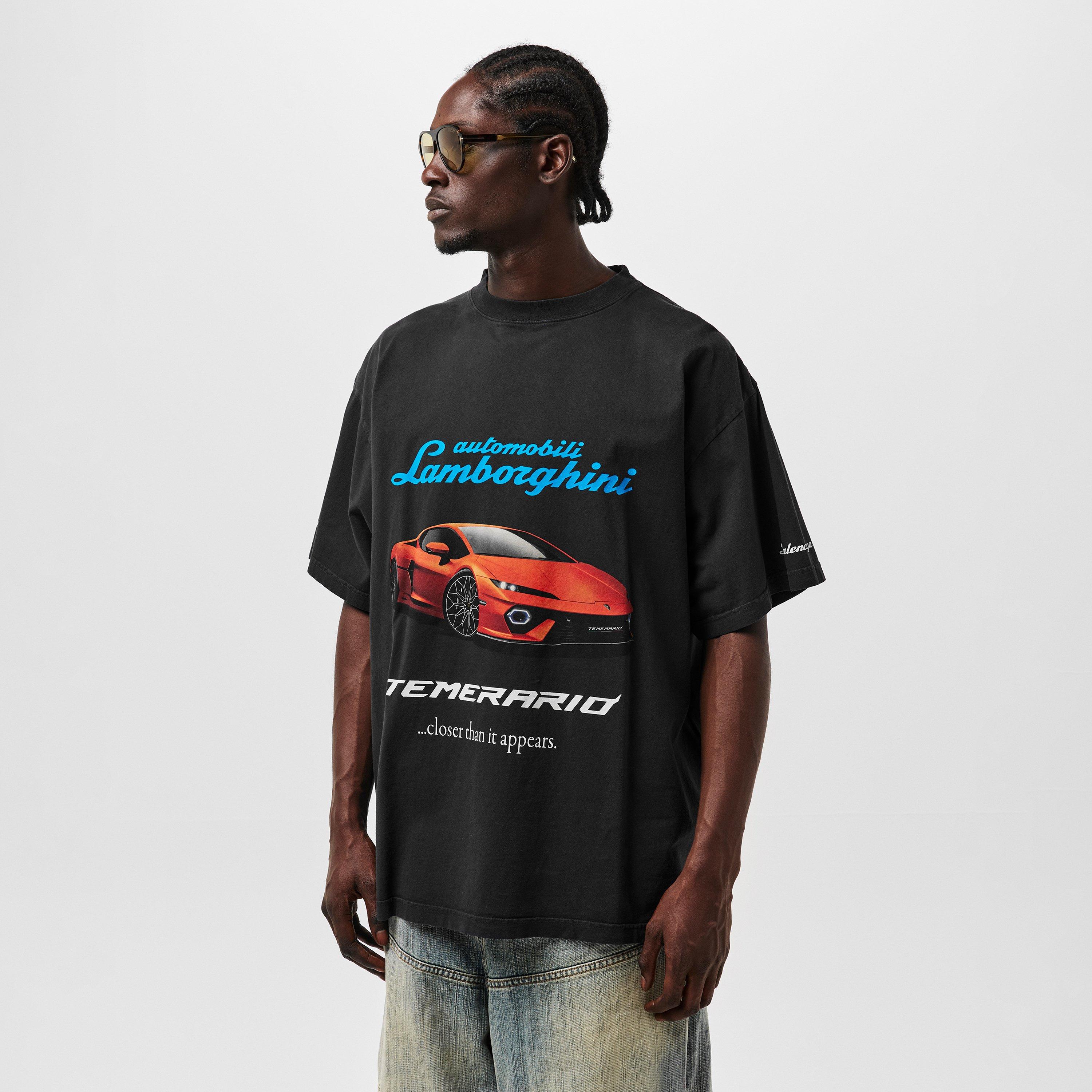 Balenciaga Men's Lamborghini Oversized T-Shirt | Cruise Fashion