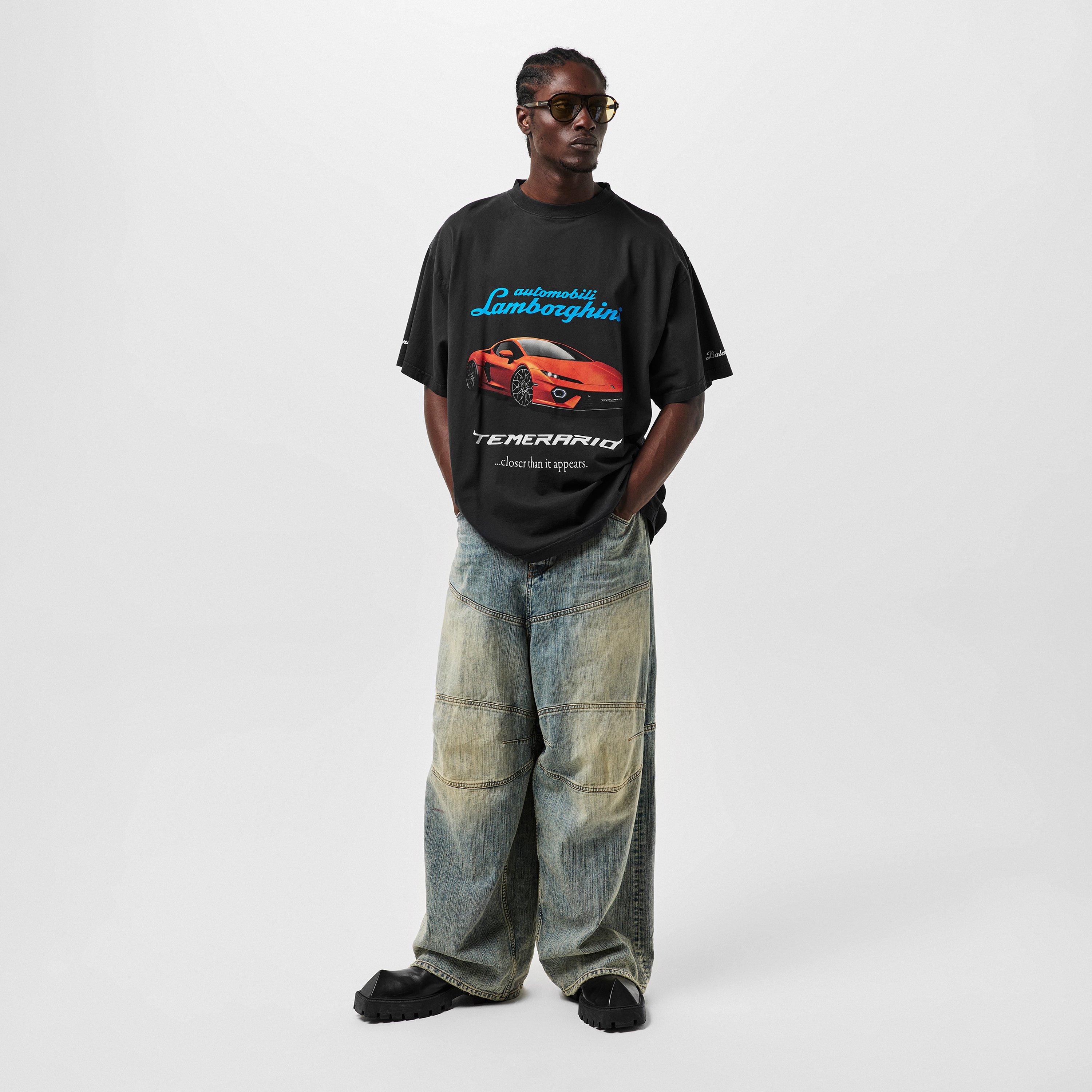 Balenciaga Men's Lamborghini Oversized T-Shirt | Cruise Fashion