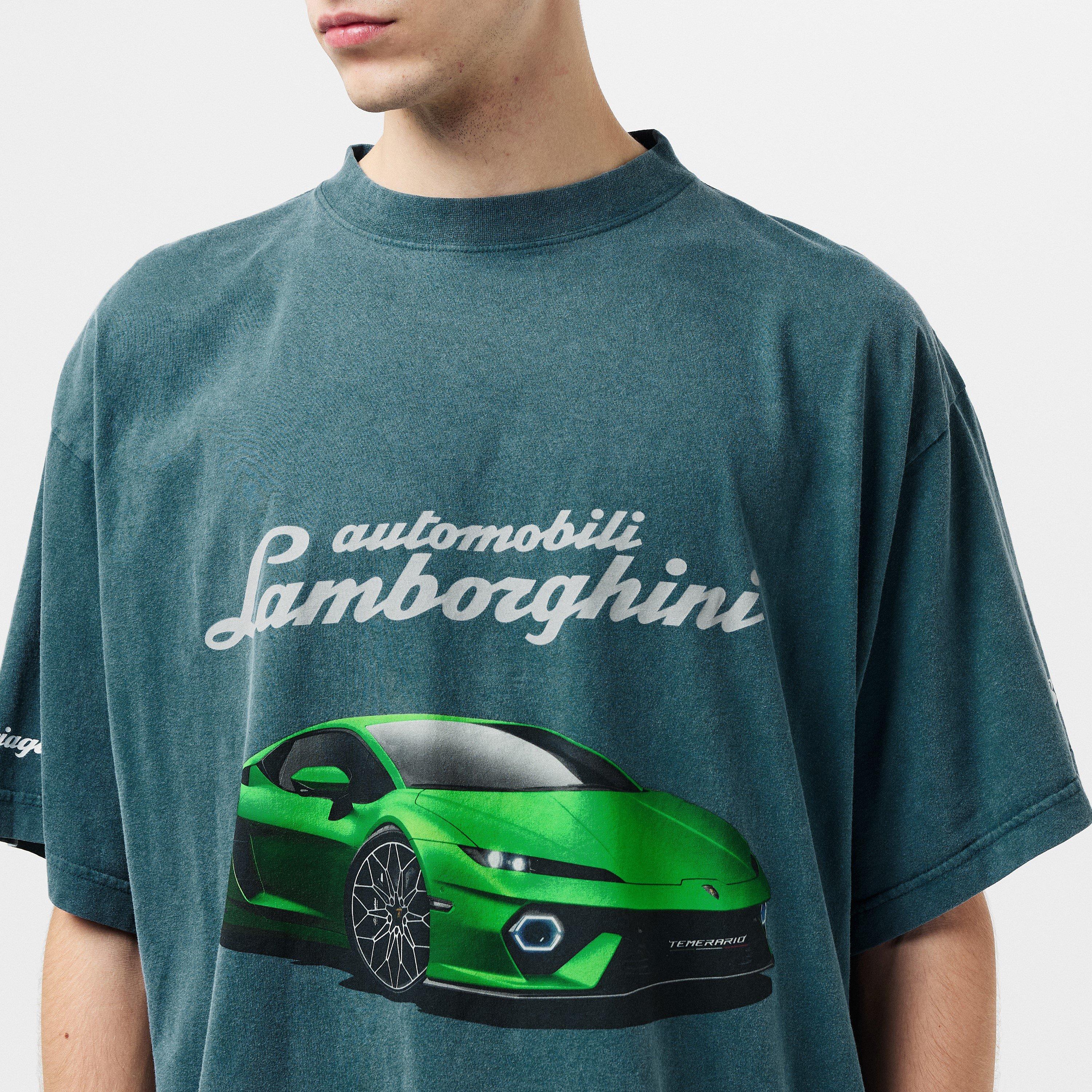 Balenciaga Men's Lamborghini Oversized T-Shirt | Cruise Fashion