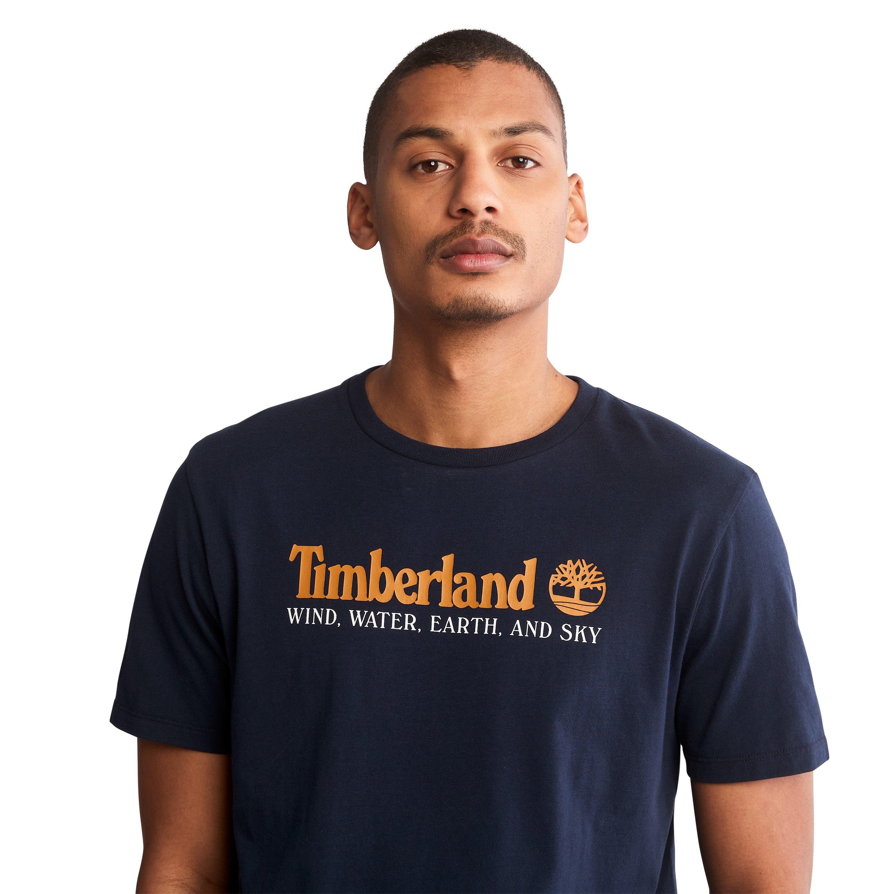 Dark Sapphire - Timberland - Logo Print T Shirt - 5