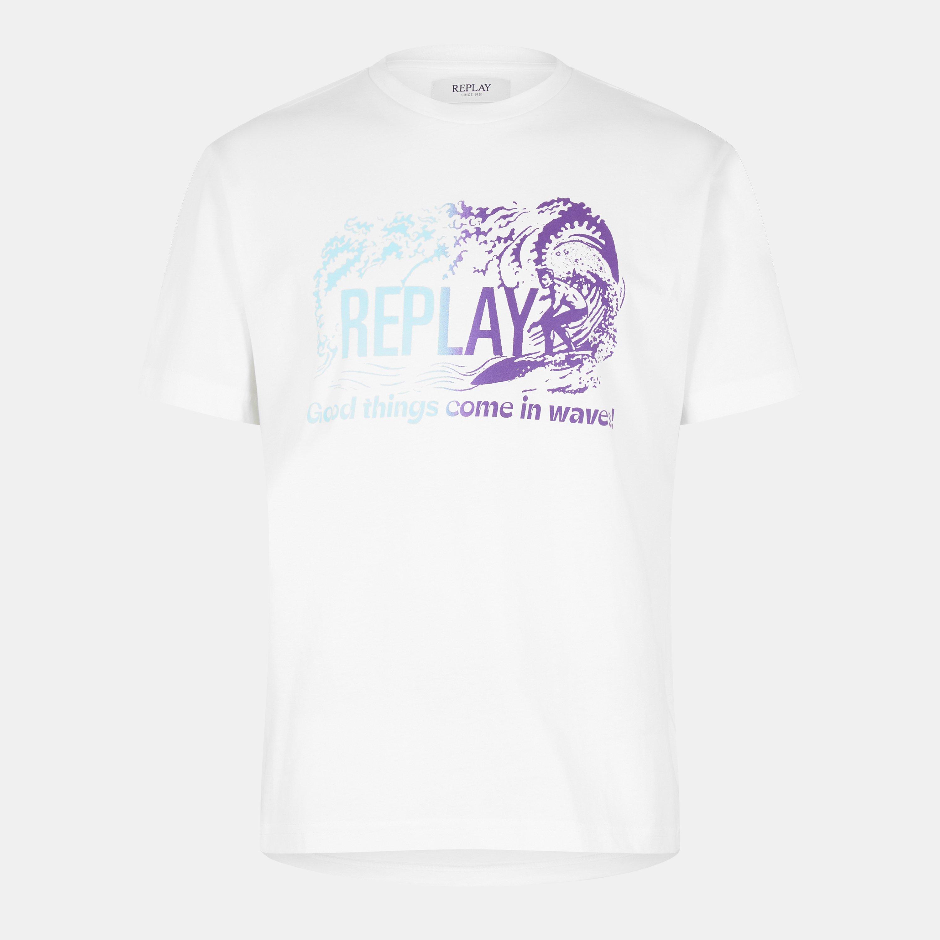 White - Replay - Men's Surf T-Shirt - 1