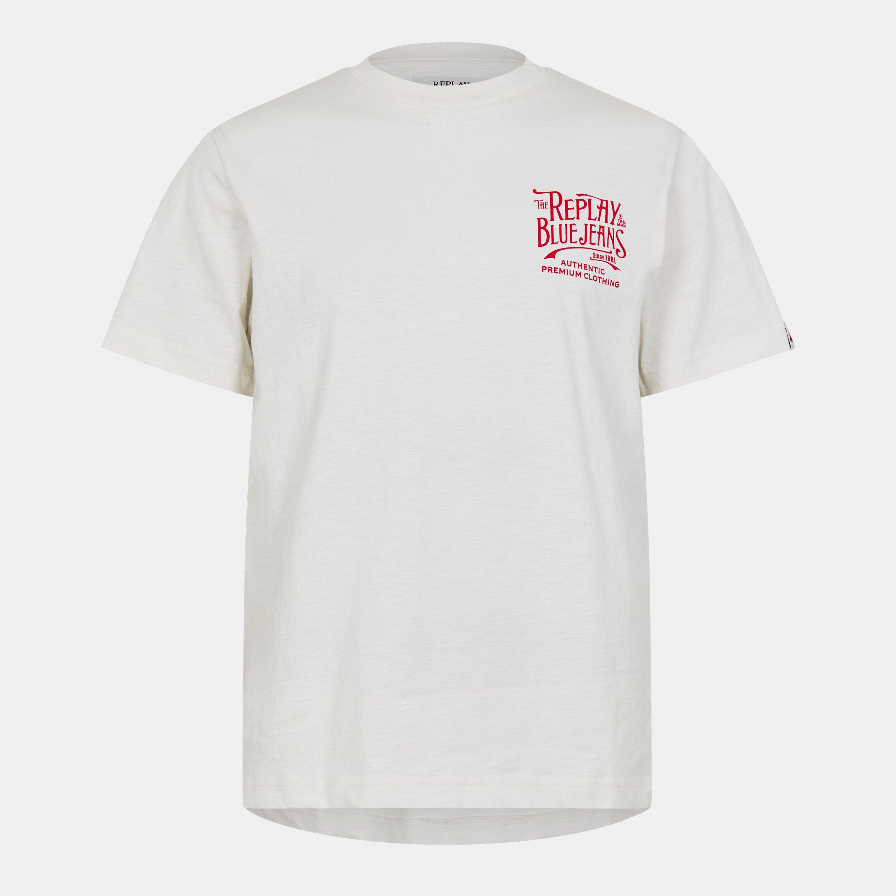 Replay Men's Back Jeans T-Shirt - White - XL