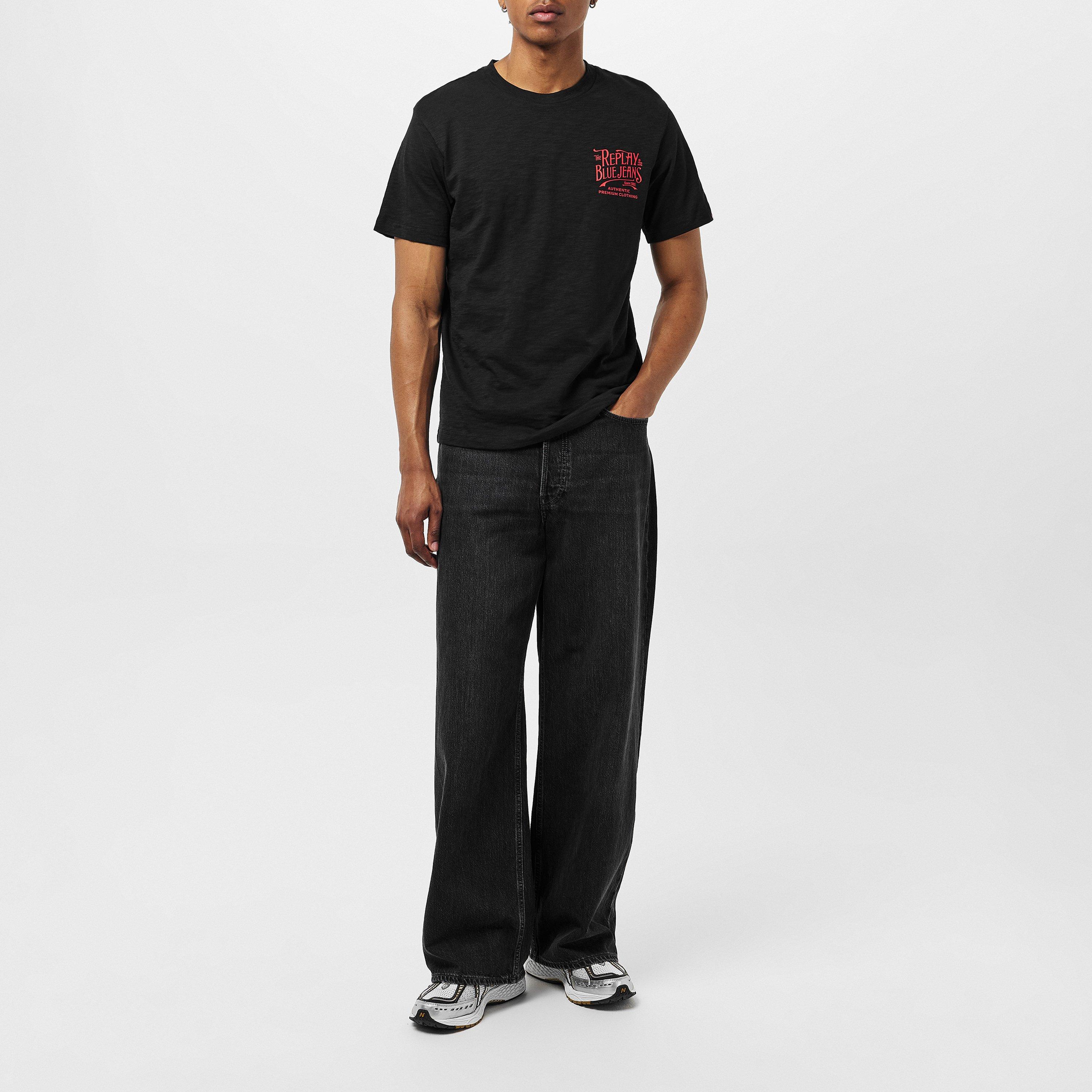 Nero - Replay - Back Jeans T-Shirt - 6