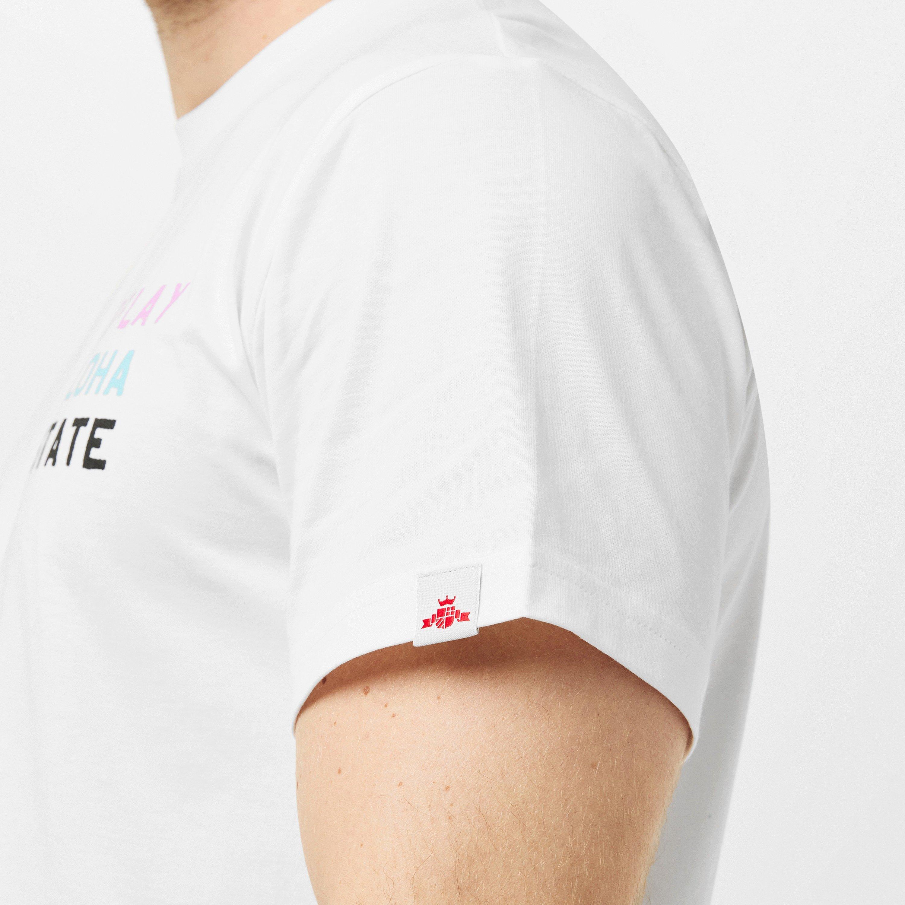 White - Replay - Men's Aloha State Regular Fit T-Shirt - 5