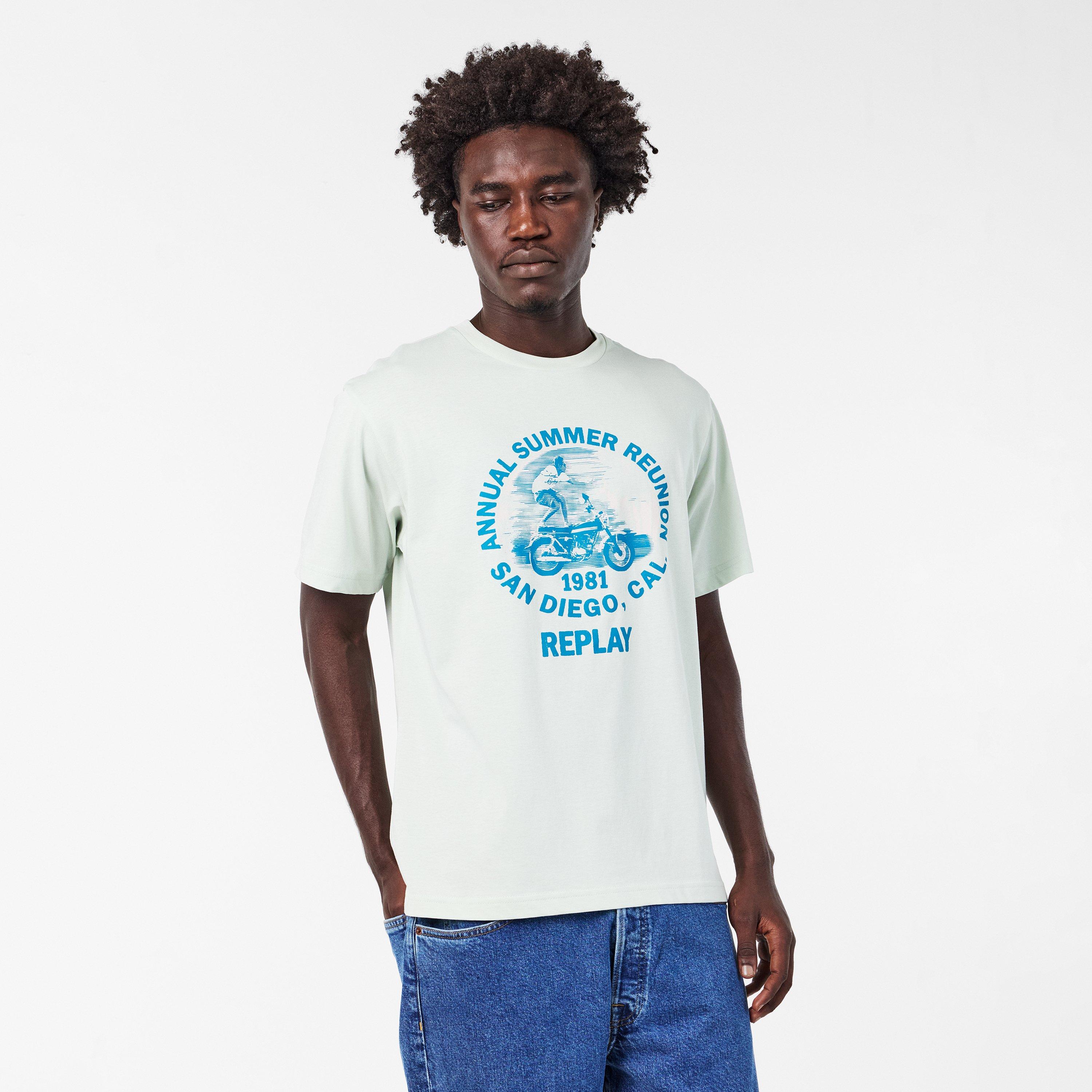 Mint - Replay - Men's Moto Tricks Regular Fit T-Shirt - 3