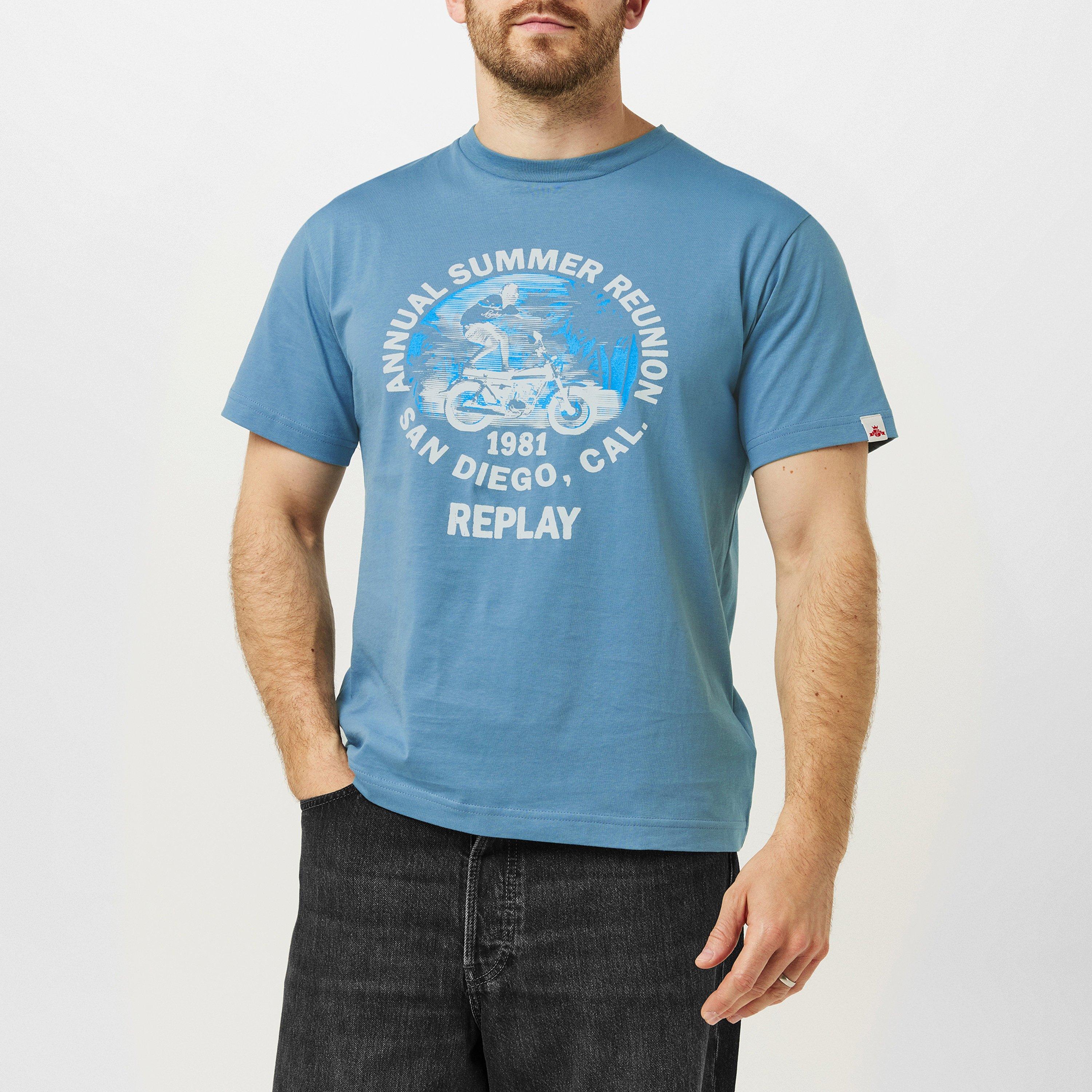 【REPLAY】★Replay Moto Tricks T-Shirt★ Replay | Replay Moto Tricks T Sn52 | Regular Fit T-Shirts