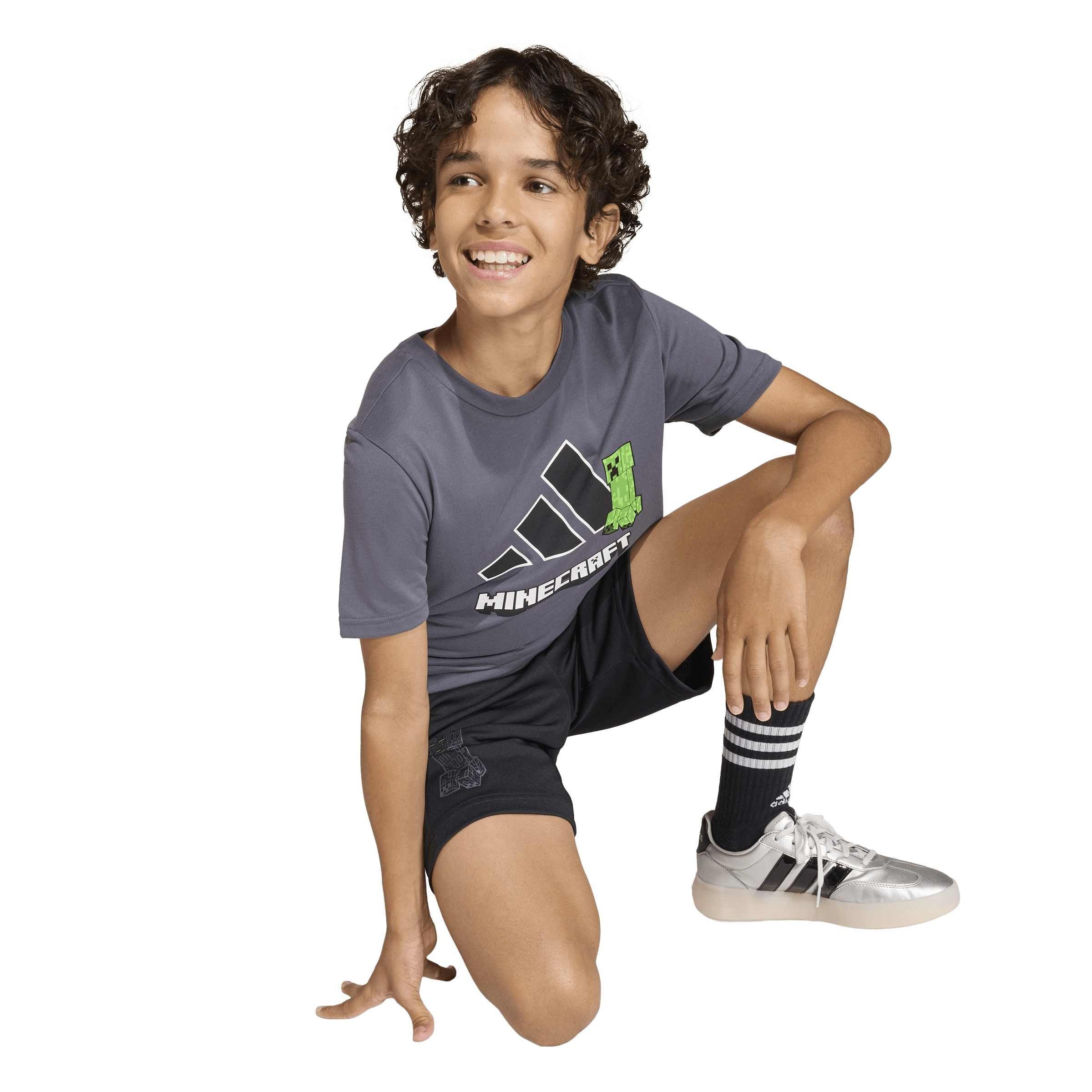 Cinzento - adidas - Adidas Minecraft Tee Jn99 - 4