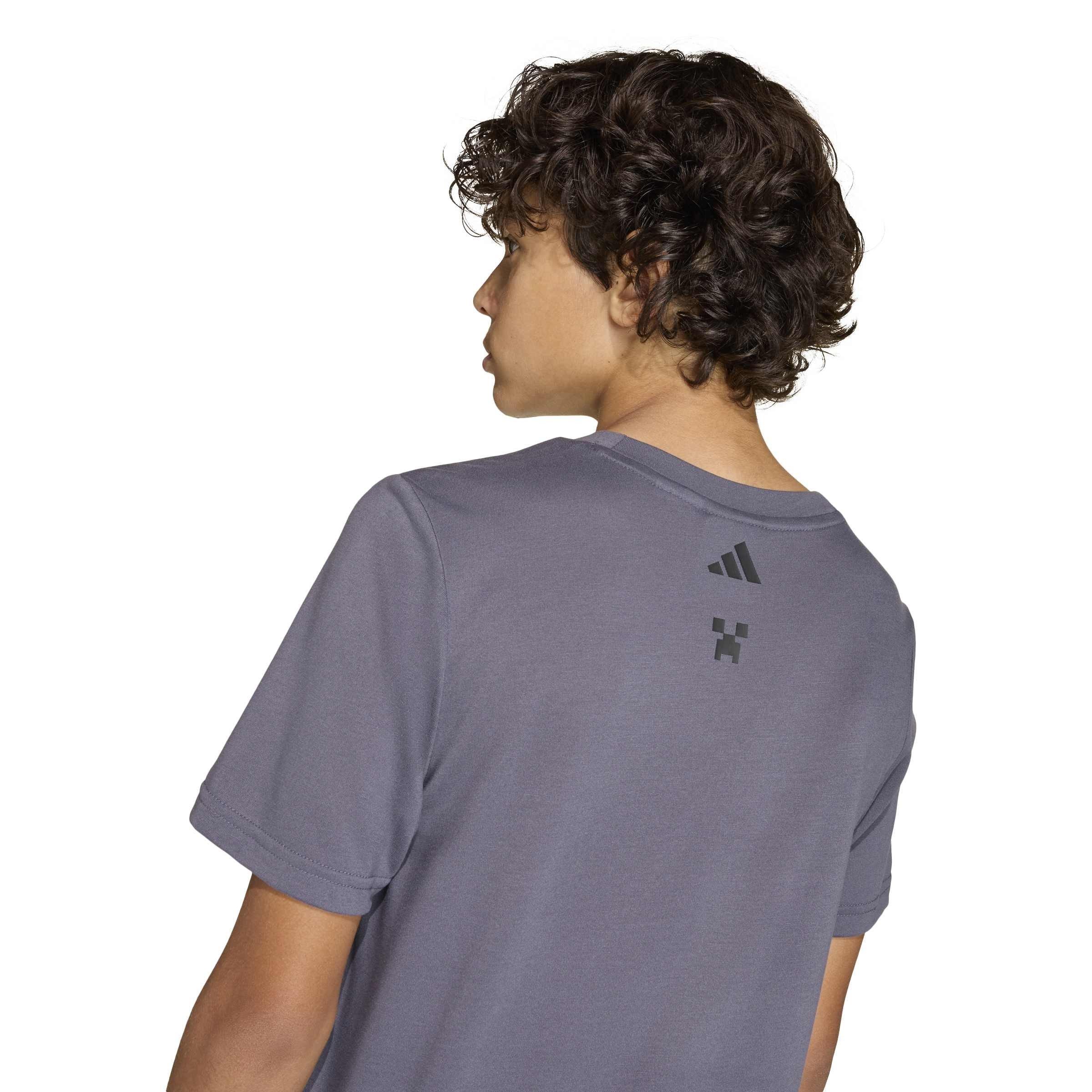 Cinzento - adidas - Adidas Minecraft Tee Jn99 - 5