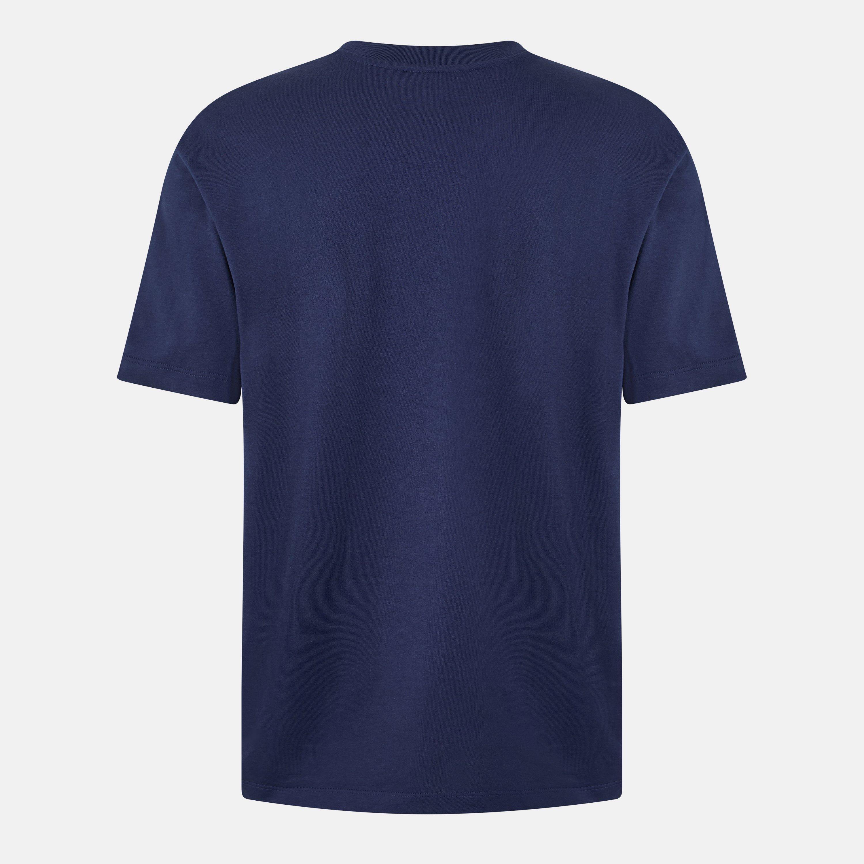 Navy/Red - Balmain - Men's Logo Regular Fit T-Shirt - 2