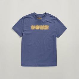 G Star Distressed Logo T Shirt