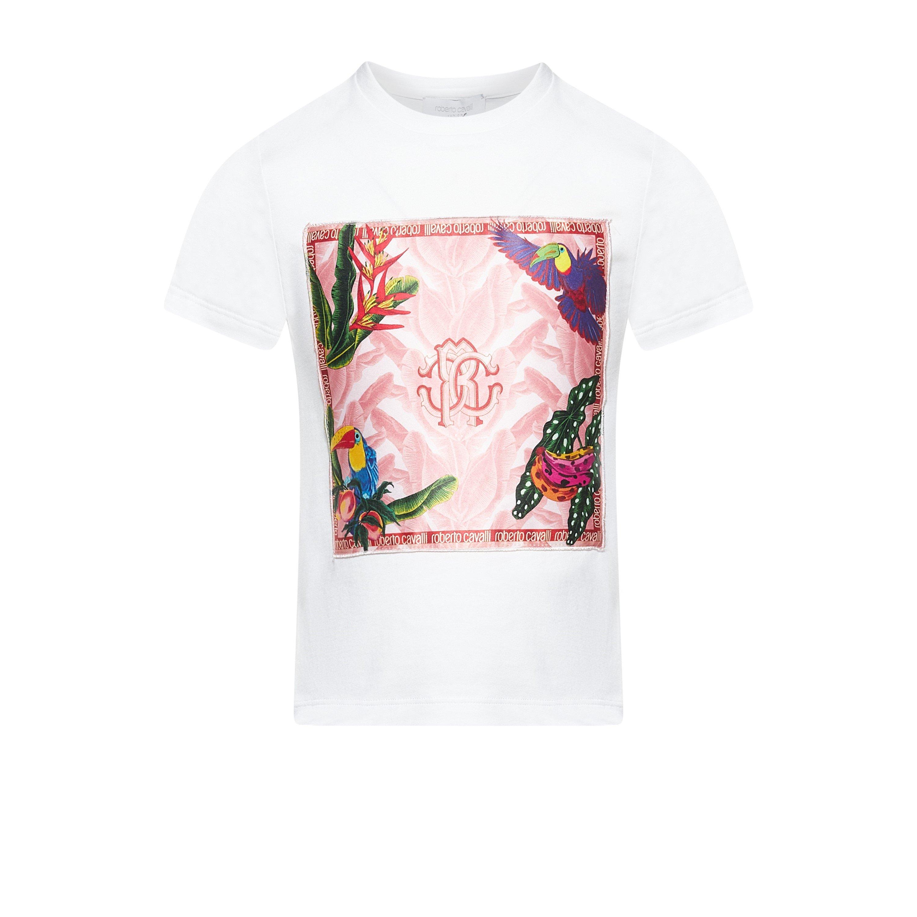 Roberto Cavalli Girls Kids' T-Shirt - F7white/Tbr - 10Y