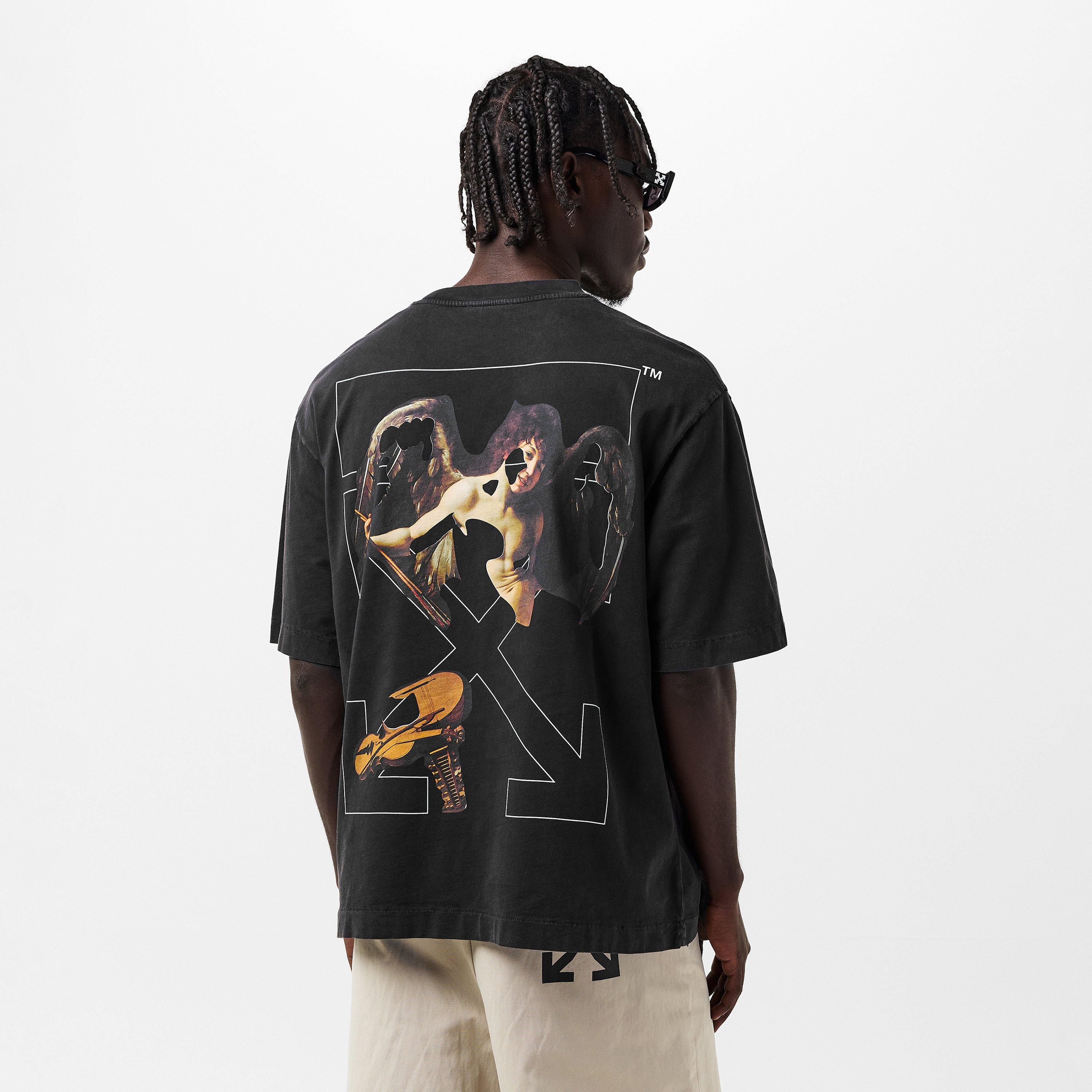 Vintage Black - Off White - Men's Cupid Regular Fit T-Shirt - 4