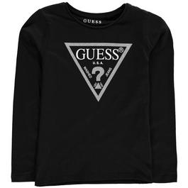 Guess Long Sleeve Logo T Shirt