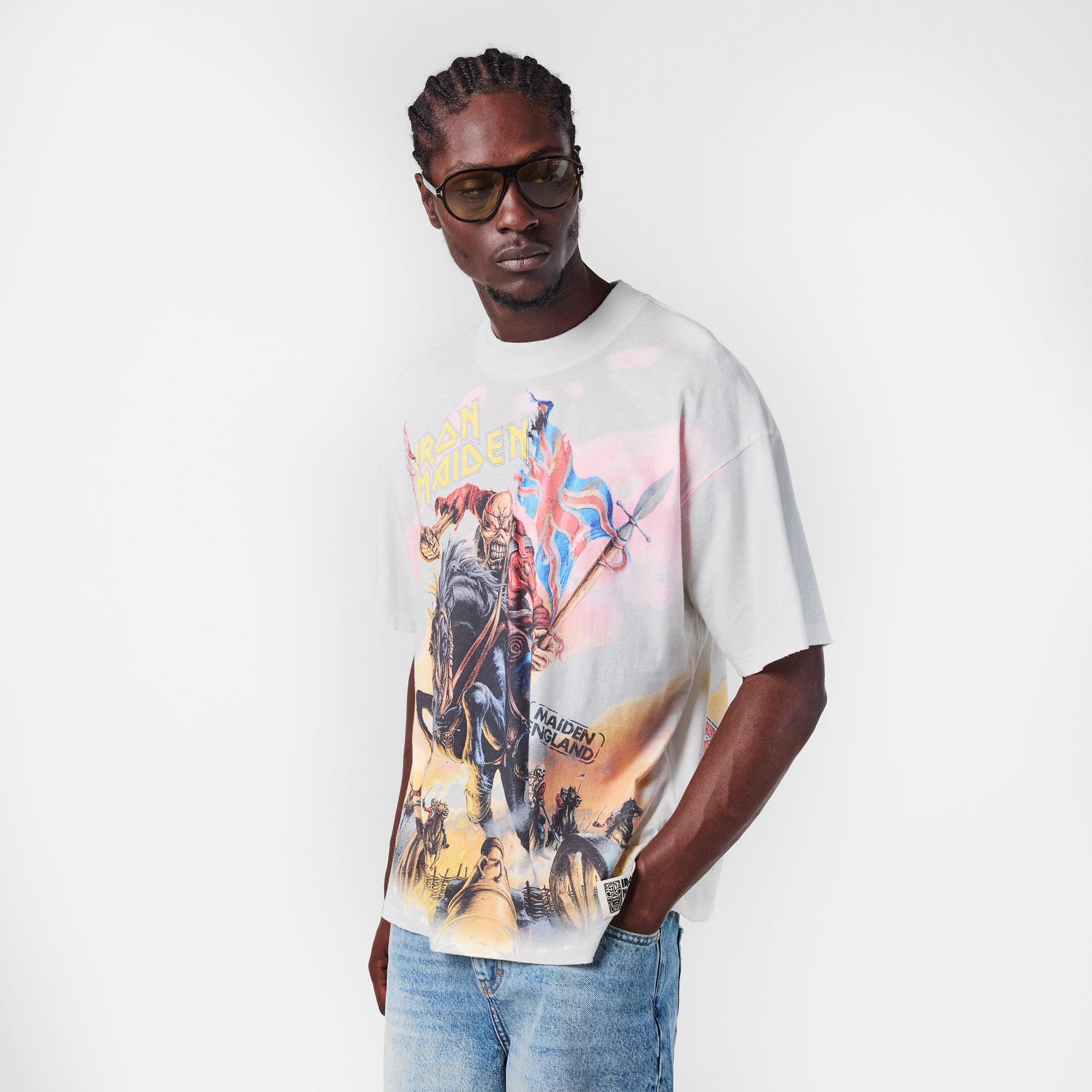 Flat White - Represent - Men's x Iron Maiden Bold Fashion Heavy Metal T-Shirt - 3