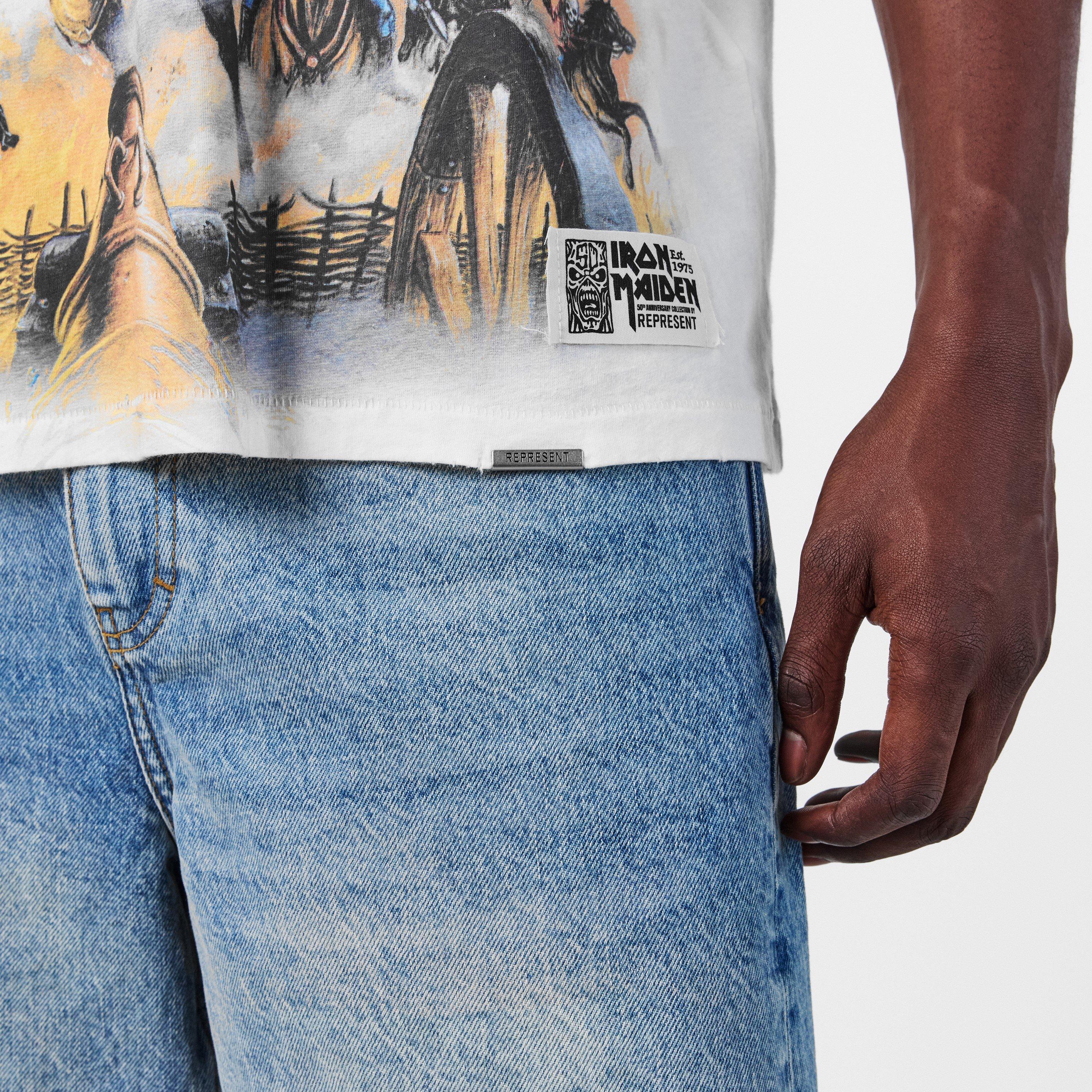 Flat White - Represent - Men's x Iron Maiden Bold Fashion Heavy Metal T-Shirt - 5