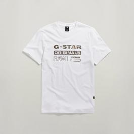 G Star Distressed Originals Slim T Shirt