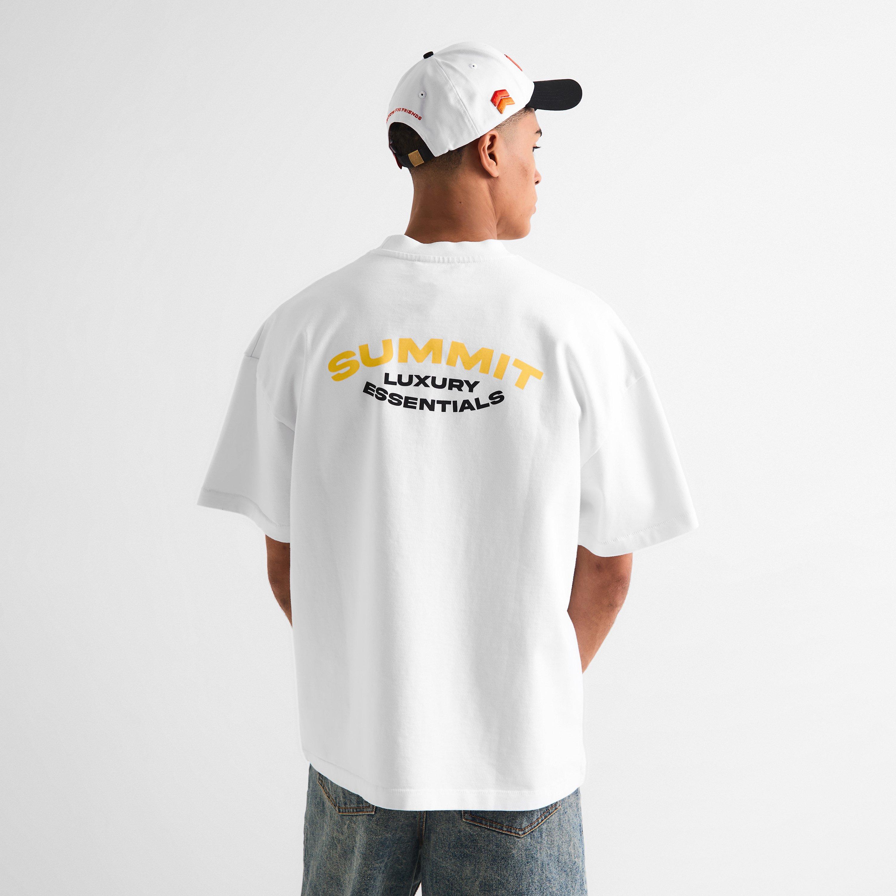White/Yellow - Summit - Men's Lux Essentials Oversized Fit T-Shirt - 4