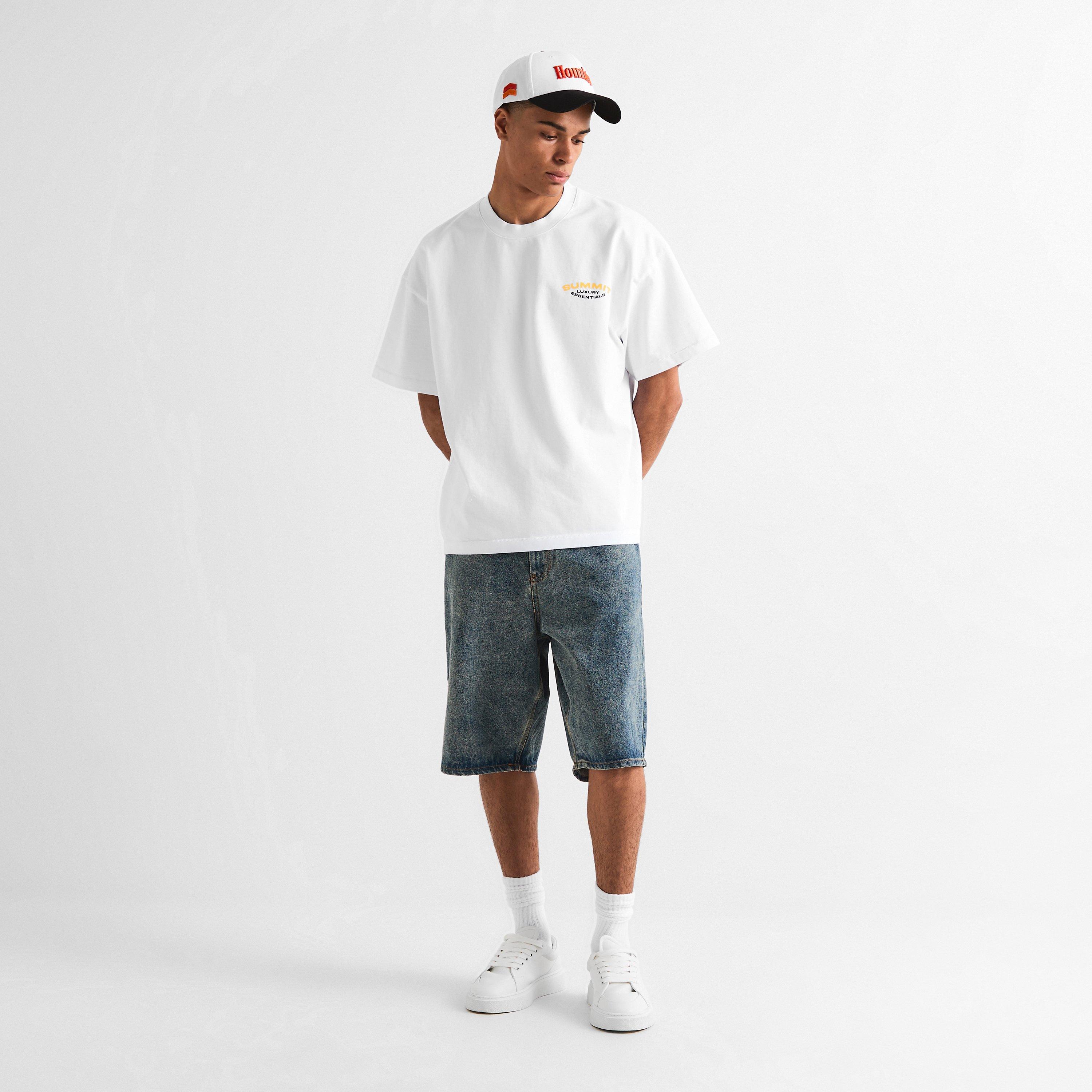 White/Yellow - Summit - Men's Lux Essentials Oversized Fit T-Shirt - 6