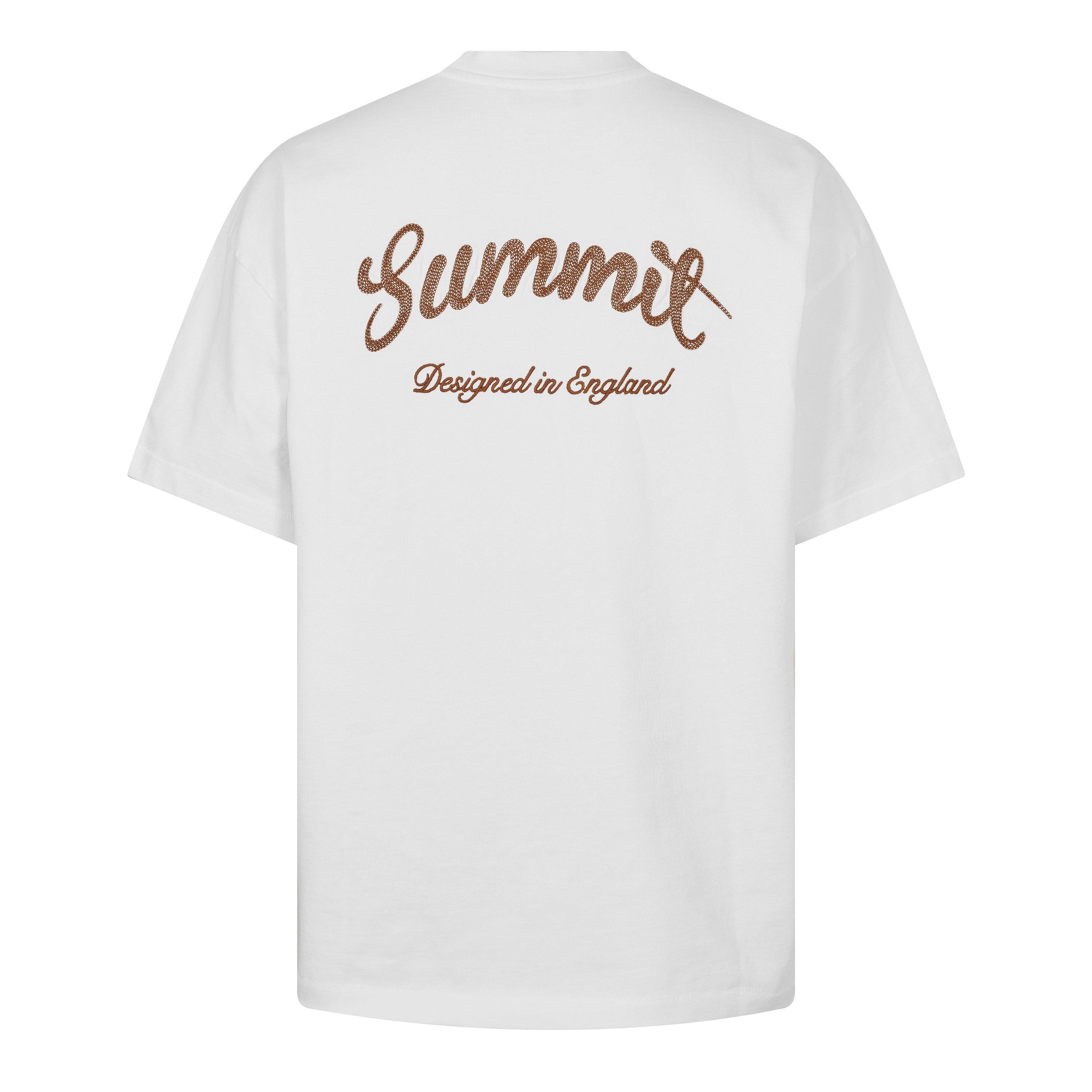 Ecru - Summit - Men's Chainstitch Oversized T-Shirt - 2