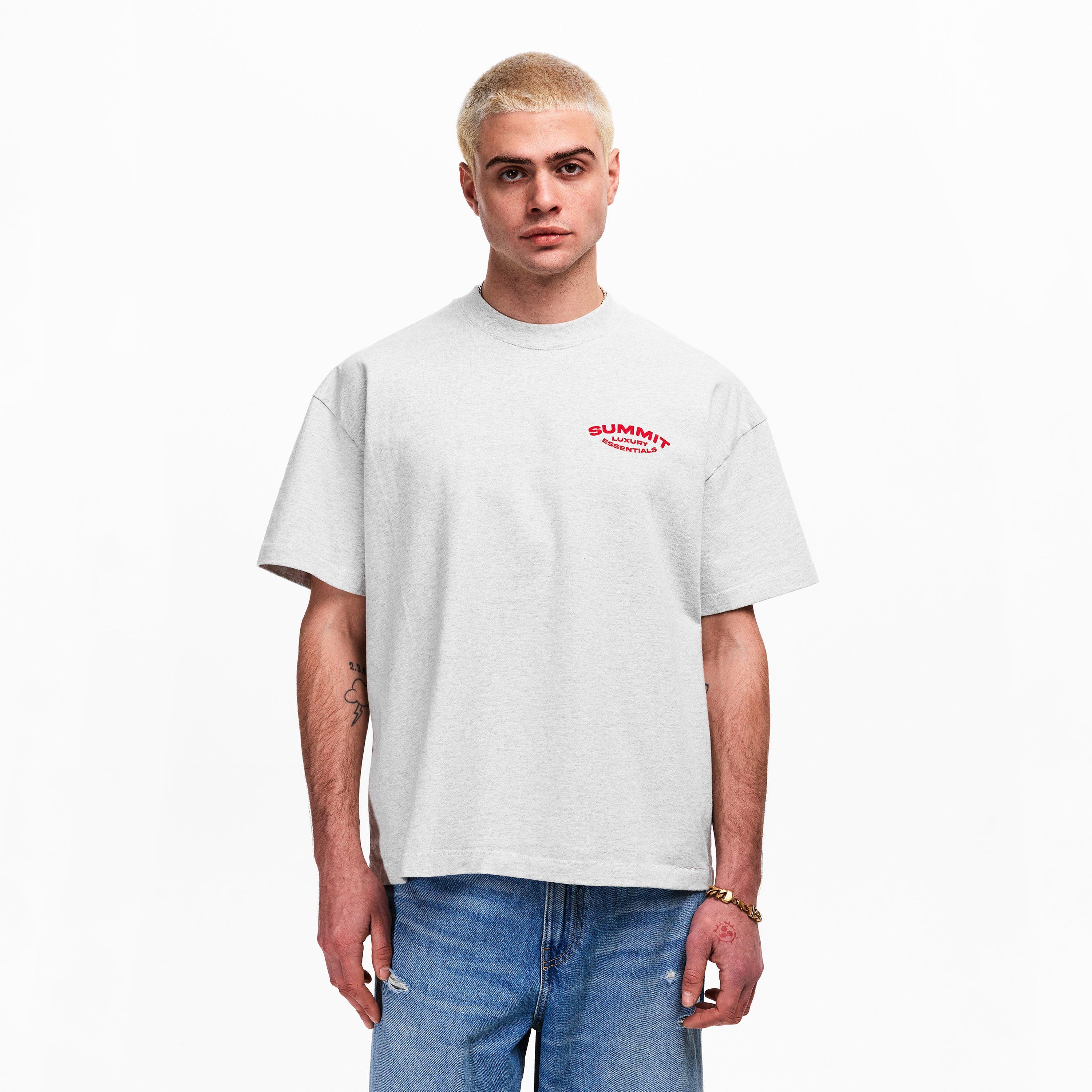 Ecru - Summit - Men's Chainstitch Oversized T-Shirt - 3