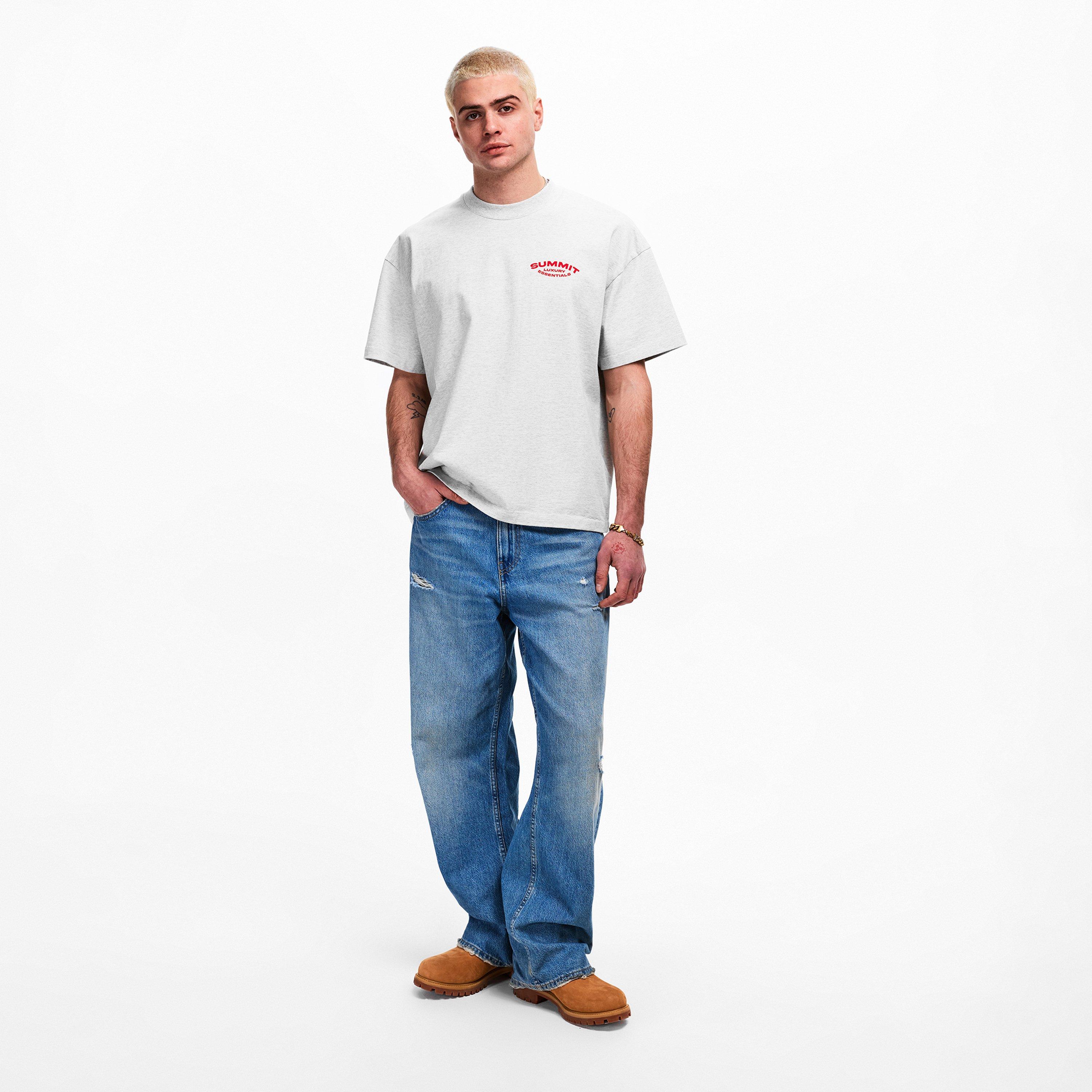 Ecru - Summit - Men's Chainstitch Oversized T-Shirt - 6