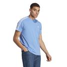 Blue Fu/White - adidas - Essentials 3-Stripes T-Shirt - 4