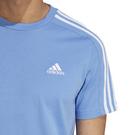 Blue Fu/White - adidas - Essentials 3-Stripes T-Shirt - 5