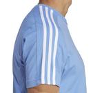 Blue Fu/White - adidas - Essentials 3-Stripes T-Shirt - 6