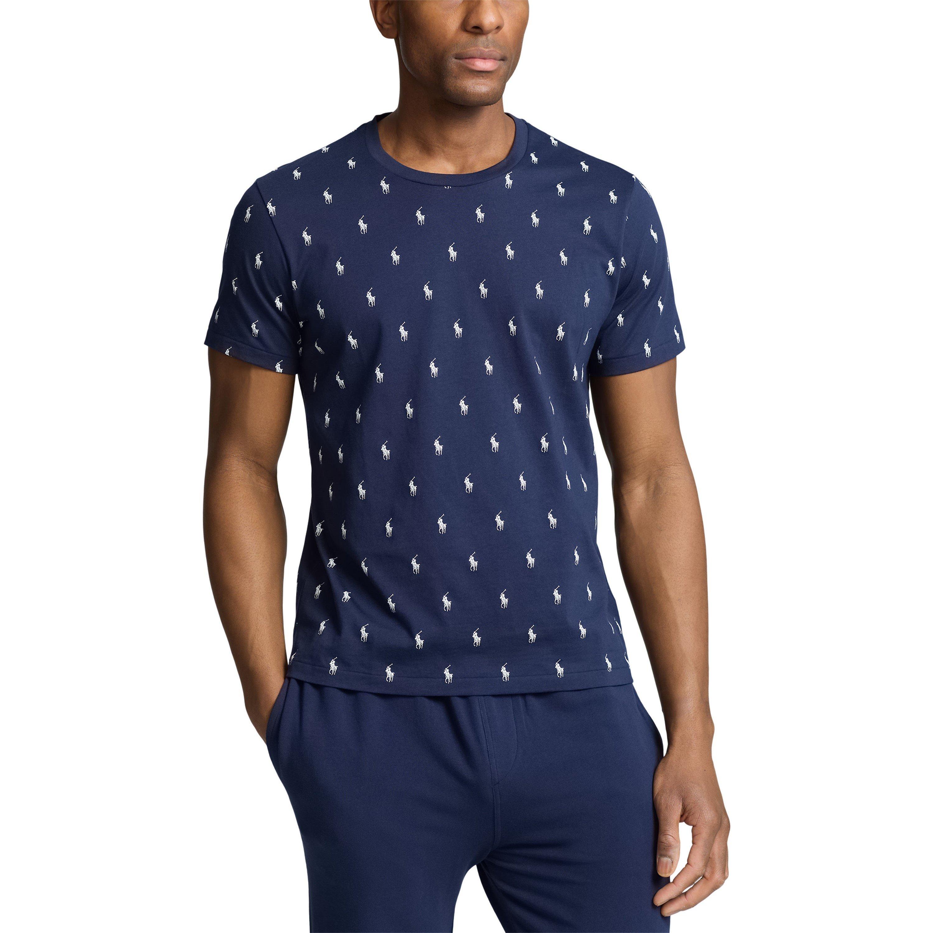 CruiseNavy AOPP - Polo Ralph Lauren - Mens All-Over Pony Cotton Jersey Short Sleeve T-Shirt - 2