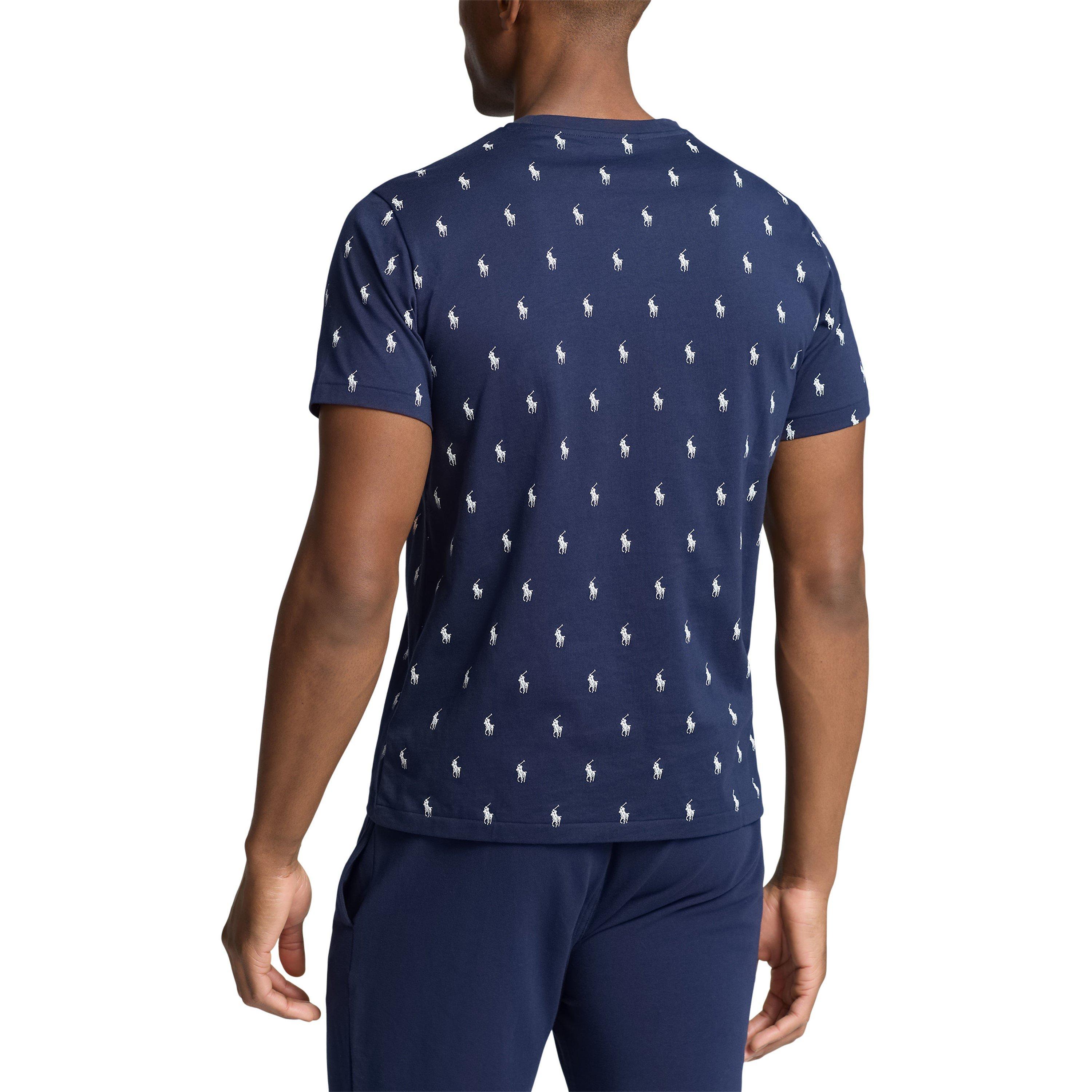 CruiseNavy AOPP - Polo Ralph Lauren - Mens All-Over Pony Cotton Jersey Short Sleeve T-Shirt - 3
