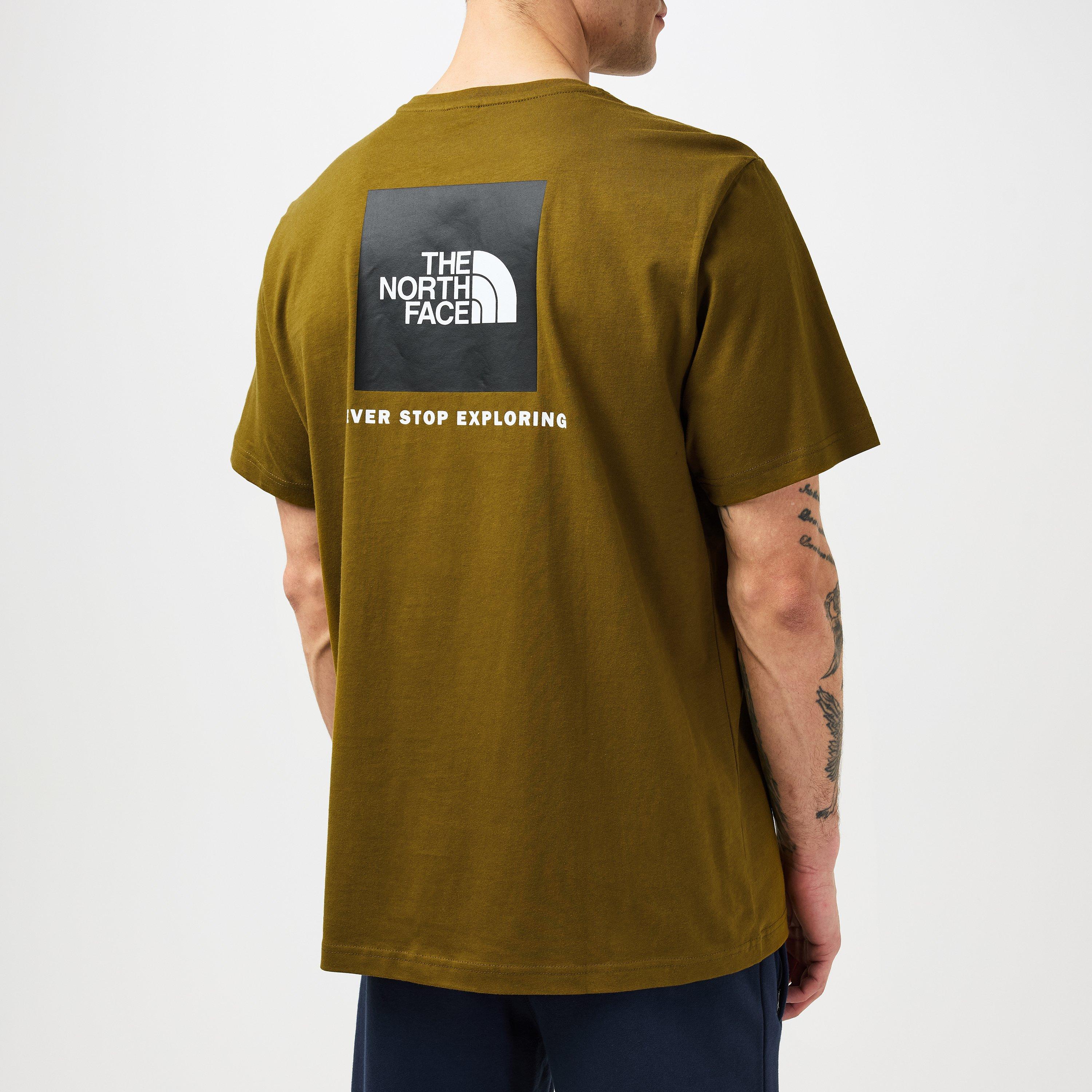 Moss Grn 5HO - The North Face - The North Face M S/S Box Nse Tee Moss Green/Tnf Bl - 4