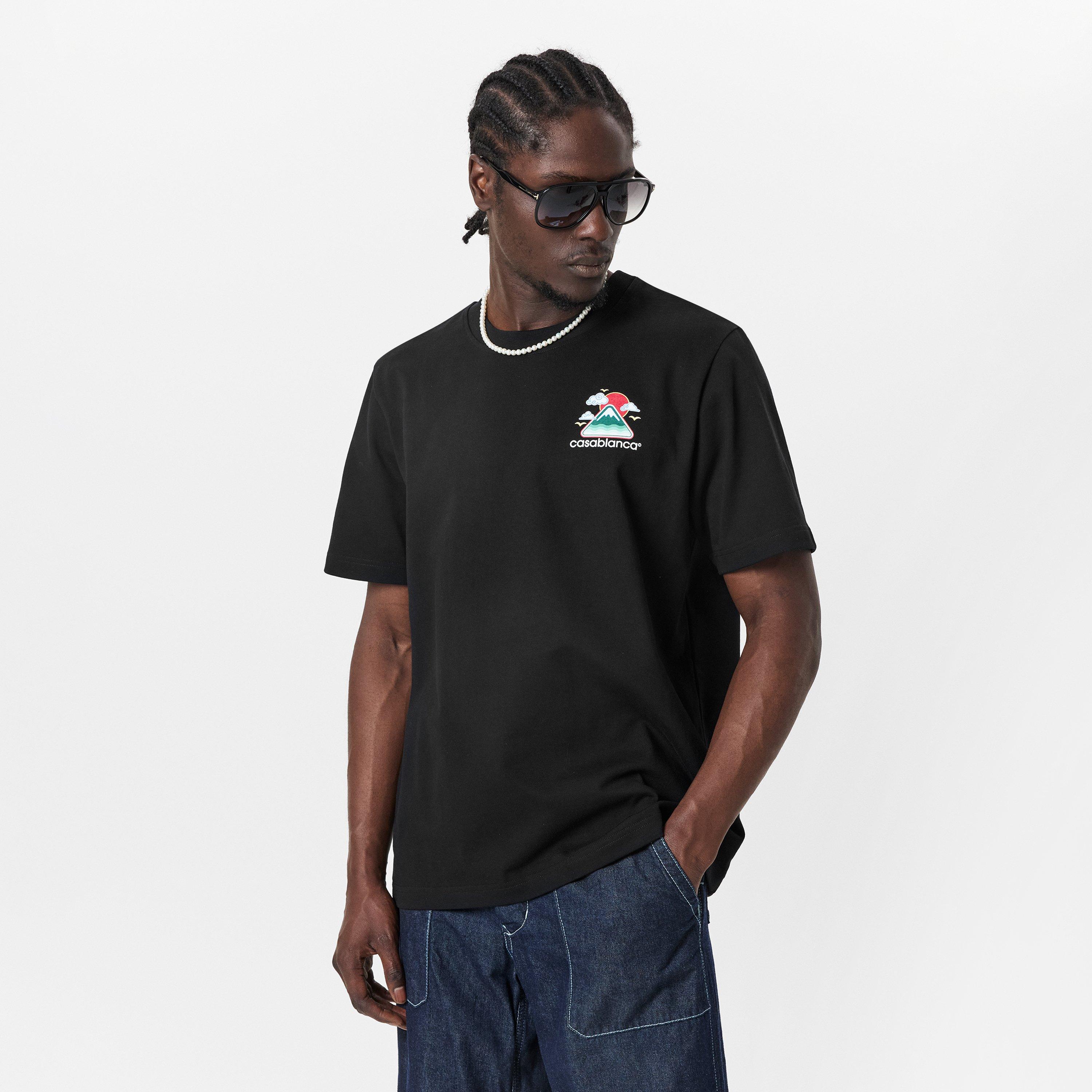 Black - Casablanca - Men's Montagne Ondulee Regular Fit T-Shirt - 3