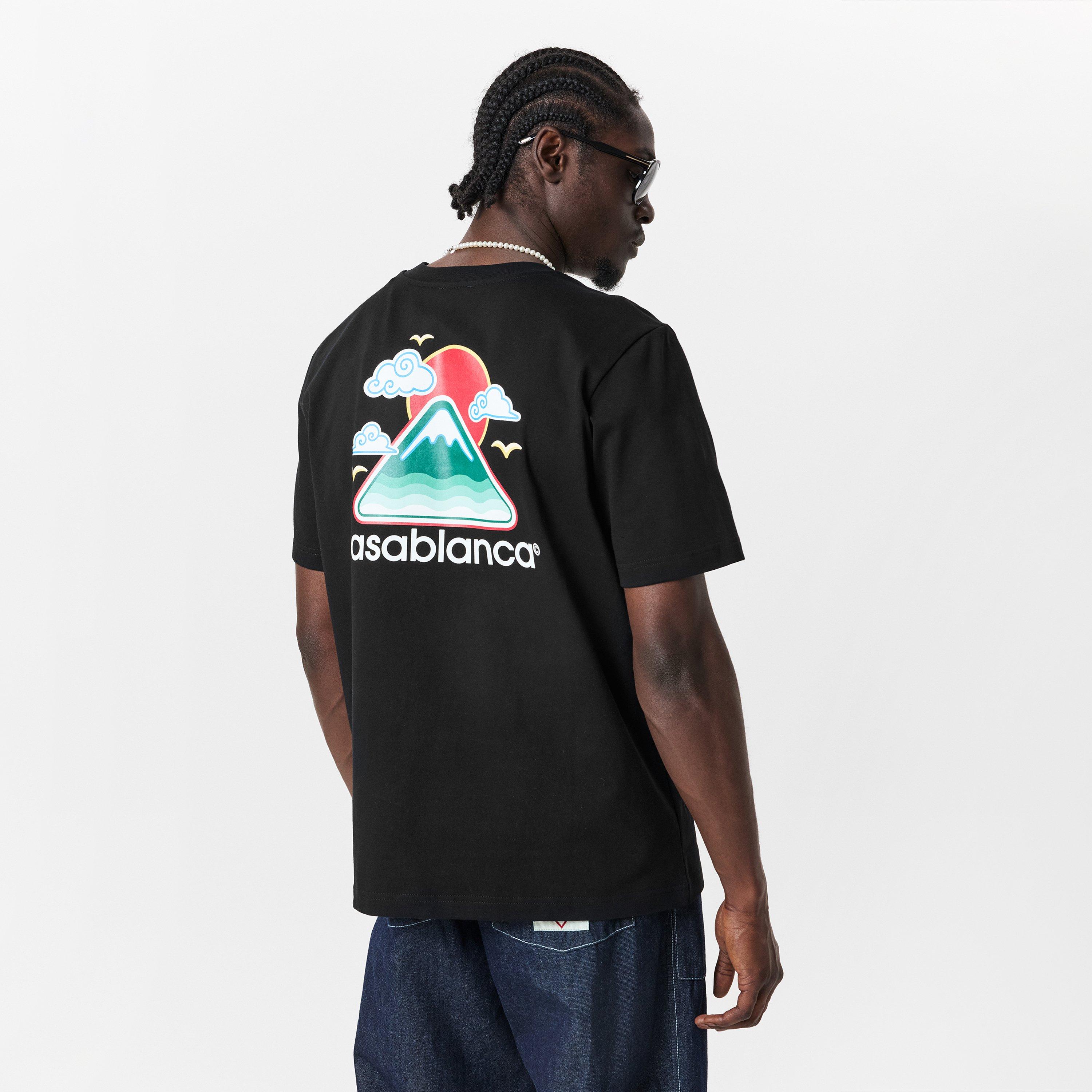 Black - Casablanca - Men's Montagne Ondulee Regular Fit T-Shirt - 4