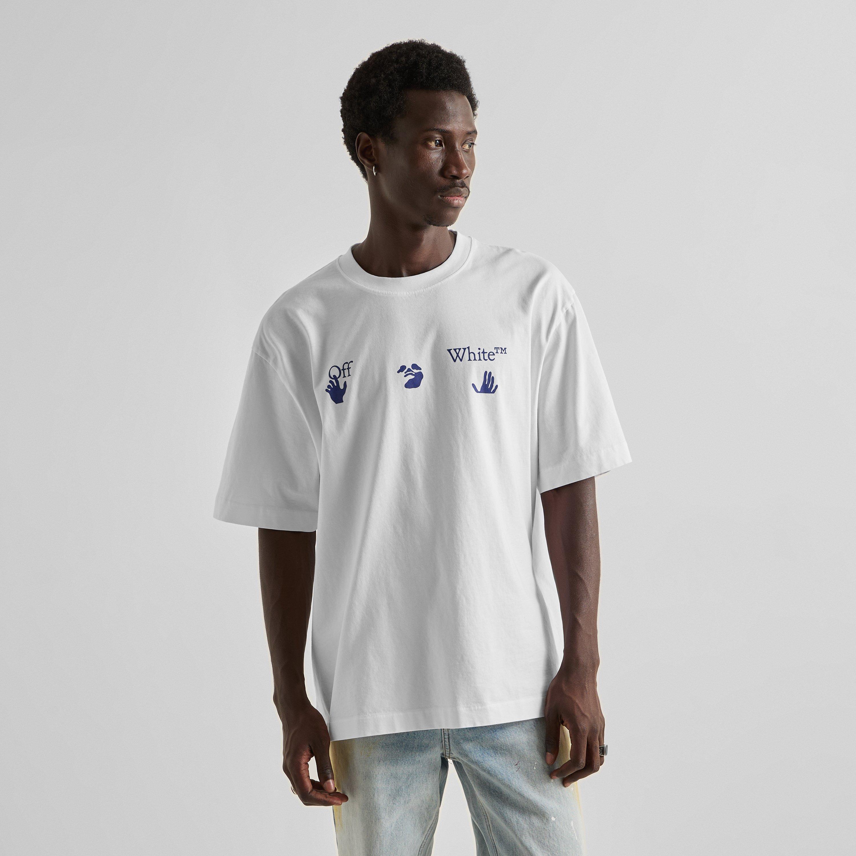 White - Off White - Men's Bacco Arrow Short-Sleeve Cotton Oversized-Fit T-Shirt - 3