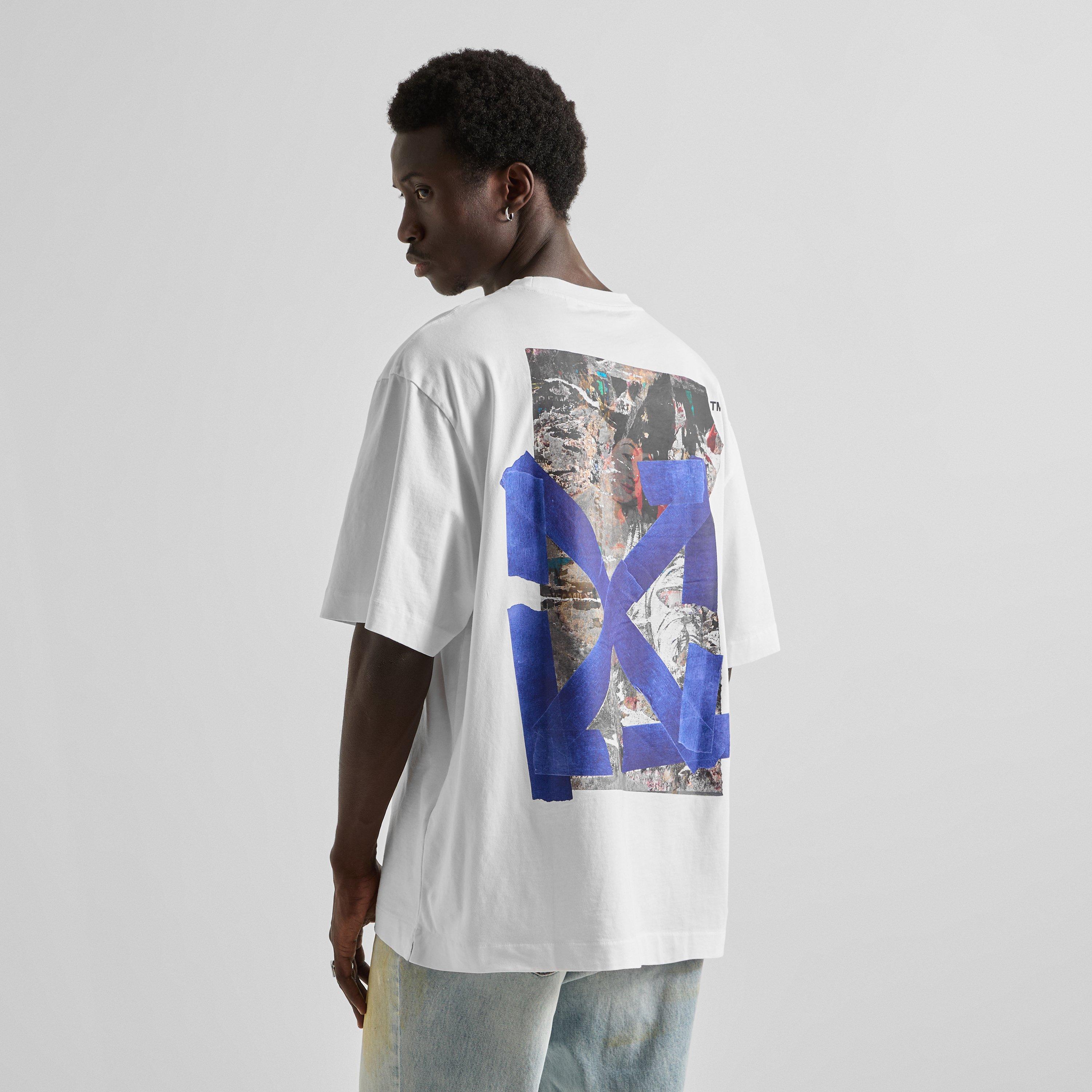 White - Off White - Men's Bacco Arrow Short-Sleeve Cotton Oversized-Fit T-Shirt - 4