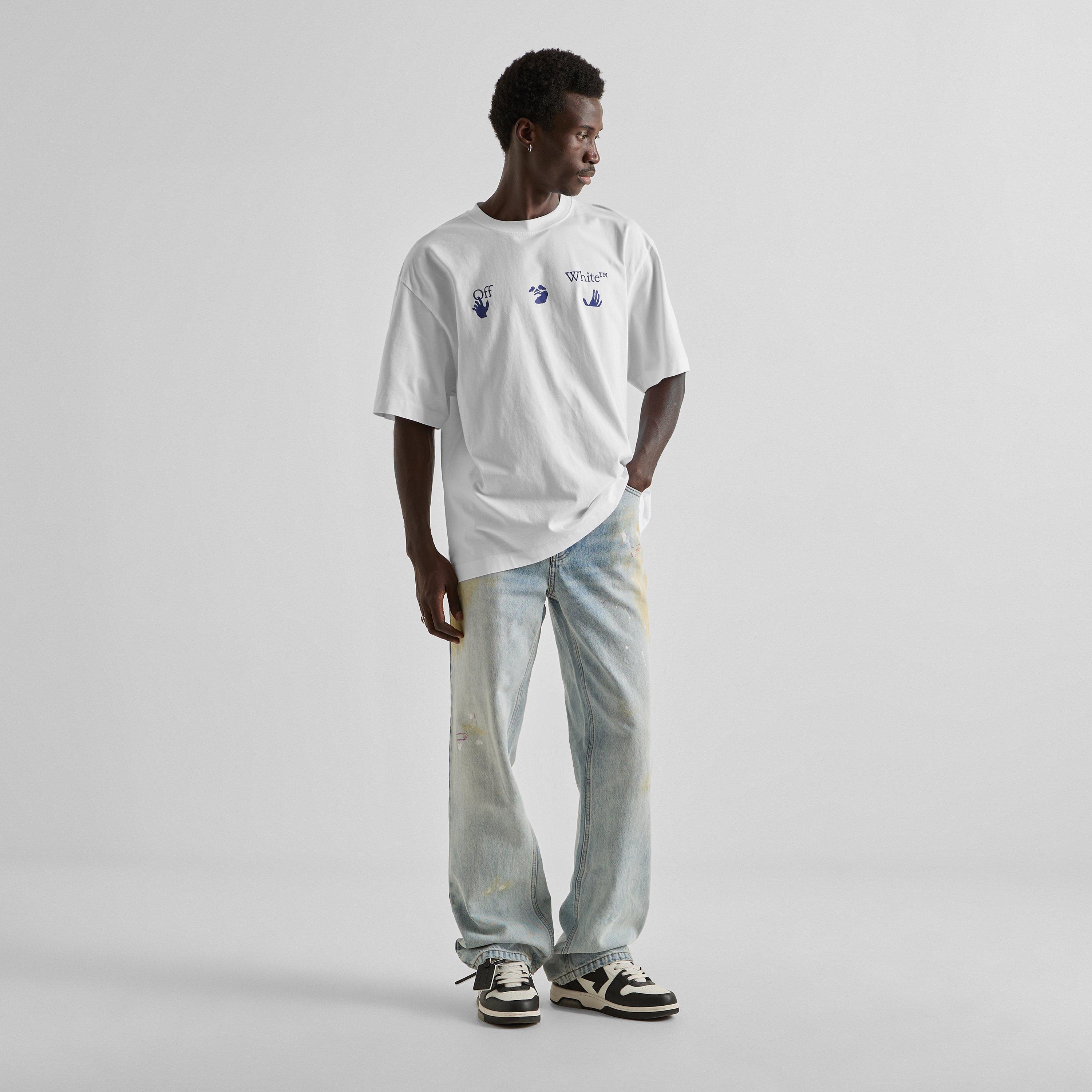 White - Off White - Men's Bacco Arrow Short-Sleeve Cotton Oversized-Fit T-Shirt - 6