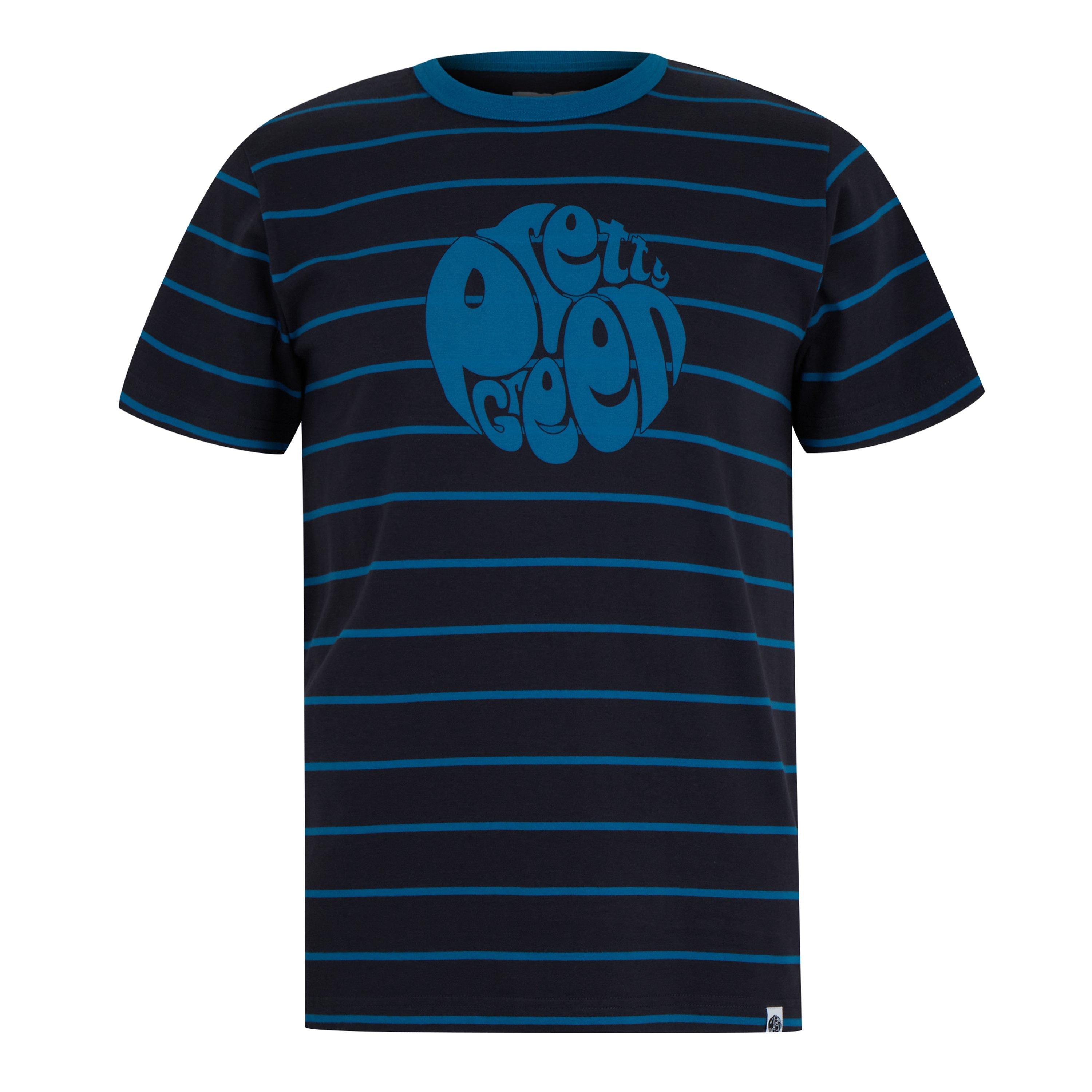Blu navy - Pretty Green - Men's PG Capella Stripe Regular Fit T-Shirt - 1