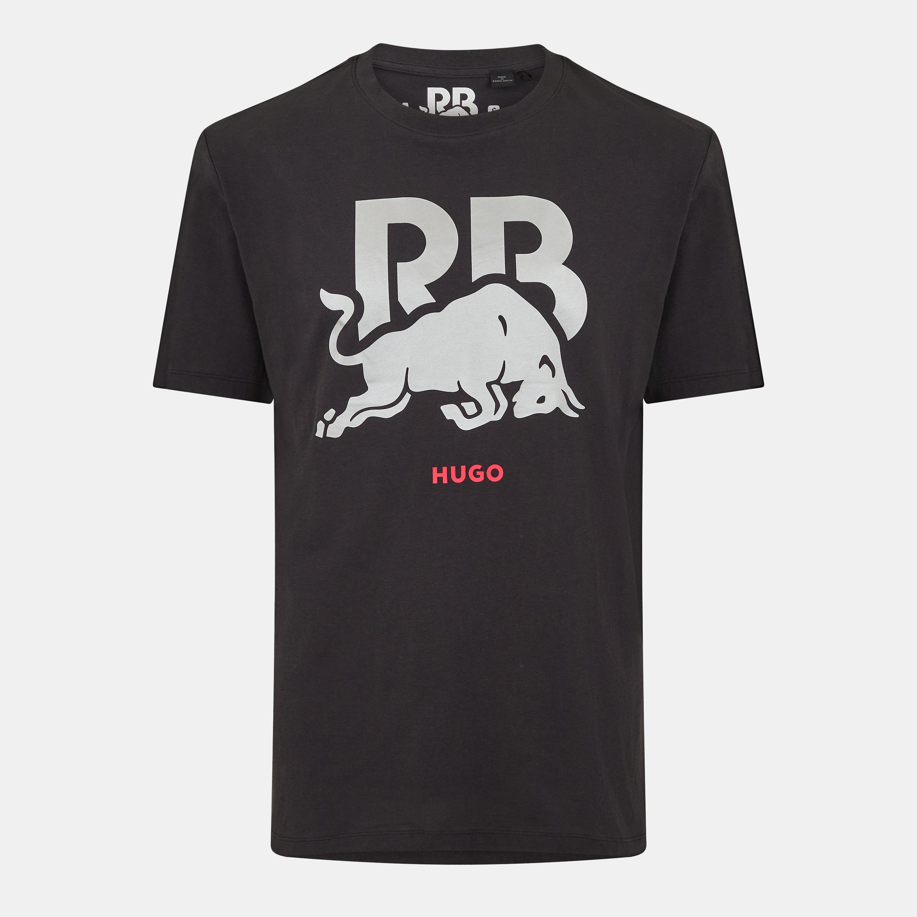Black - Hugo - Men's X Racing Bulls Regular Fit T-Shirt - 1