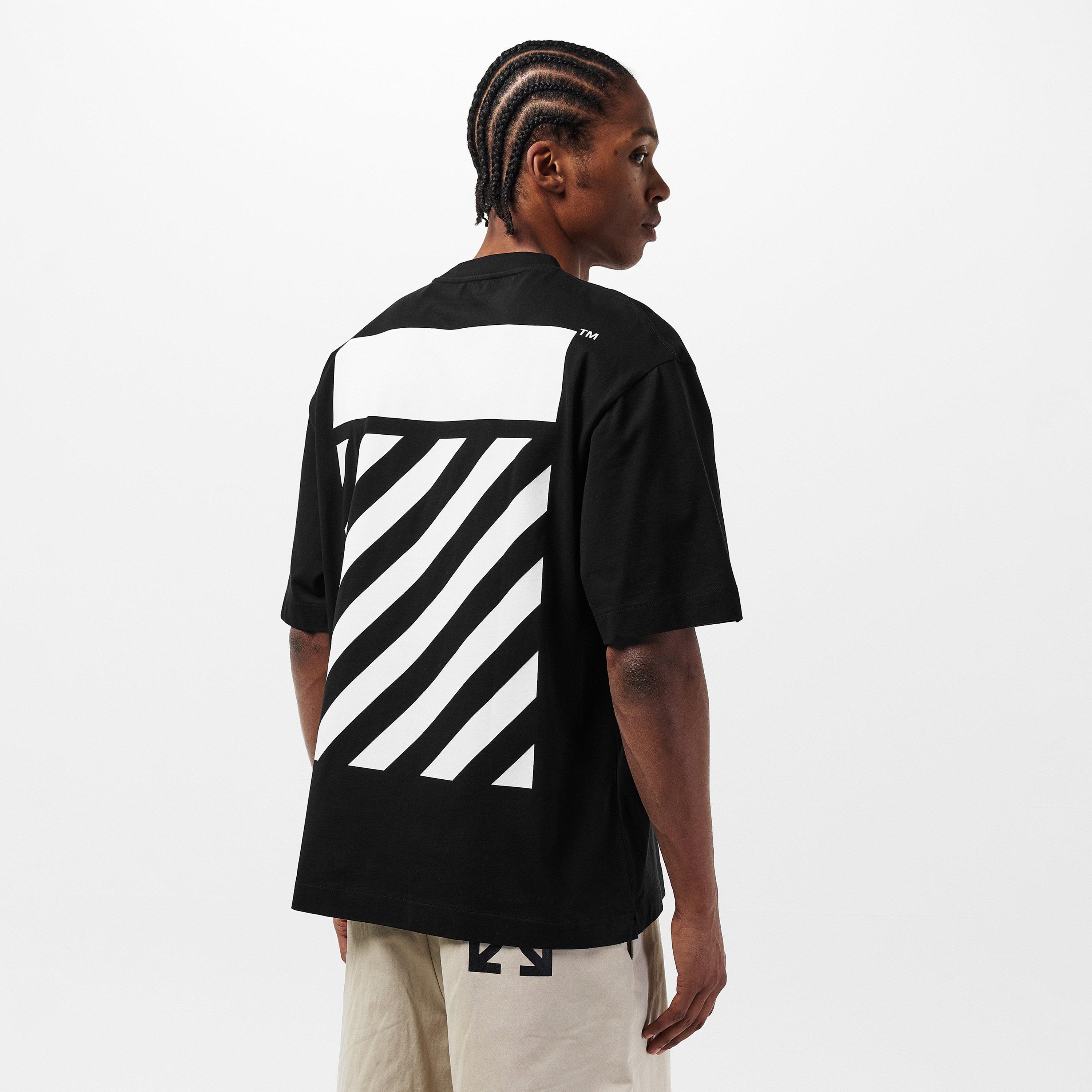 Black - Off White - Men's Regular Fit Flannel T-Shirt - 4