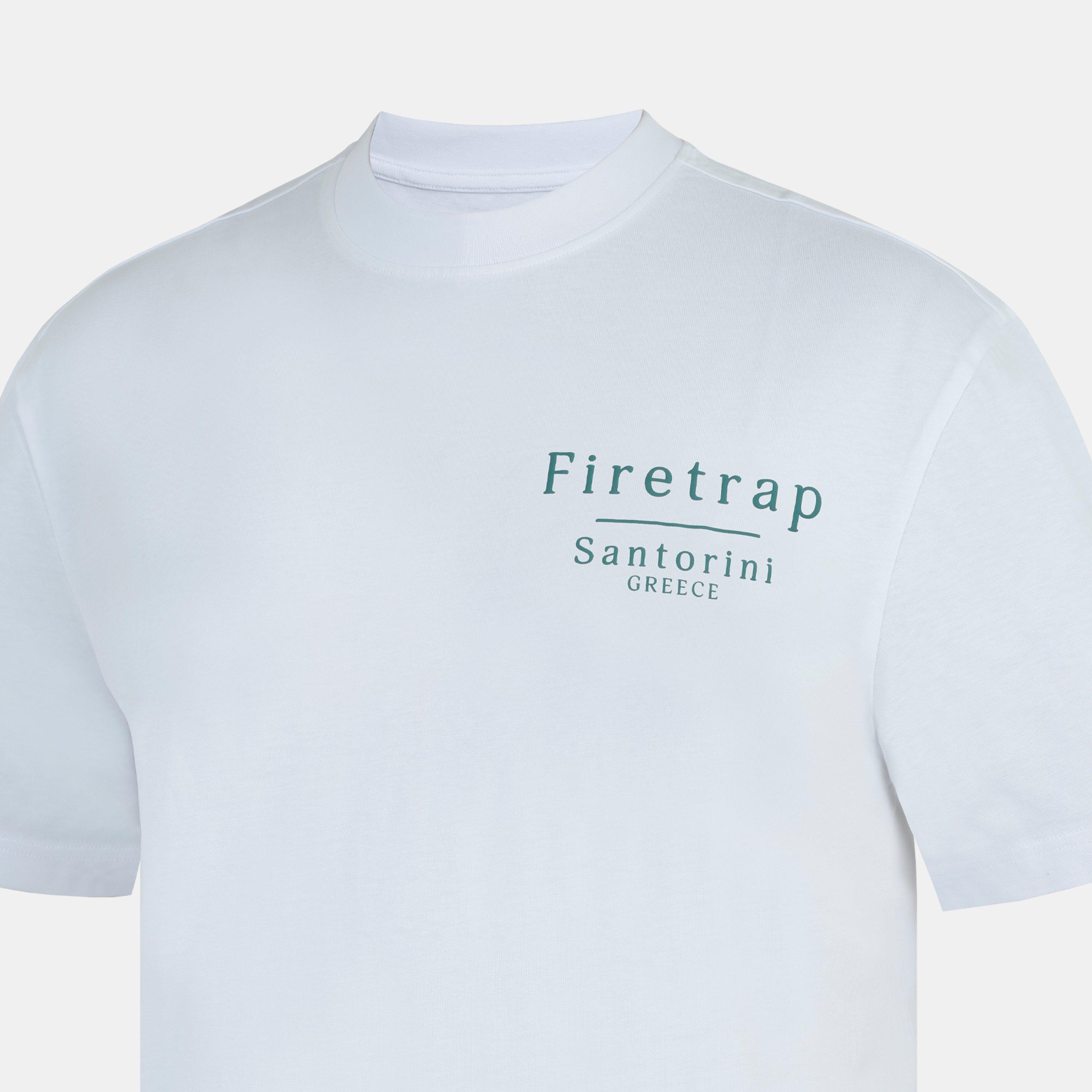 White - Firetrap - Santorini Oversized T-Shirt - 5