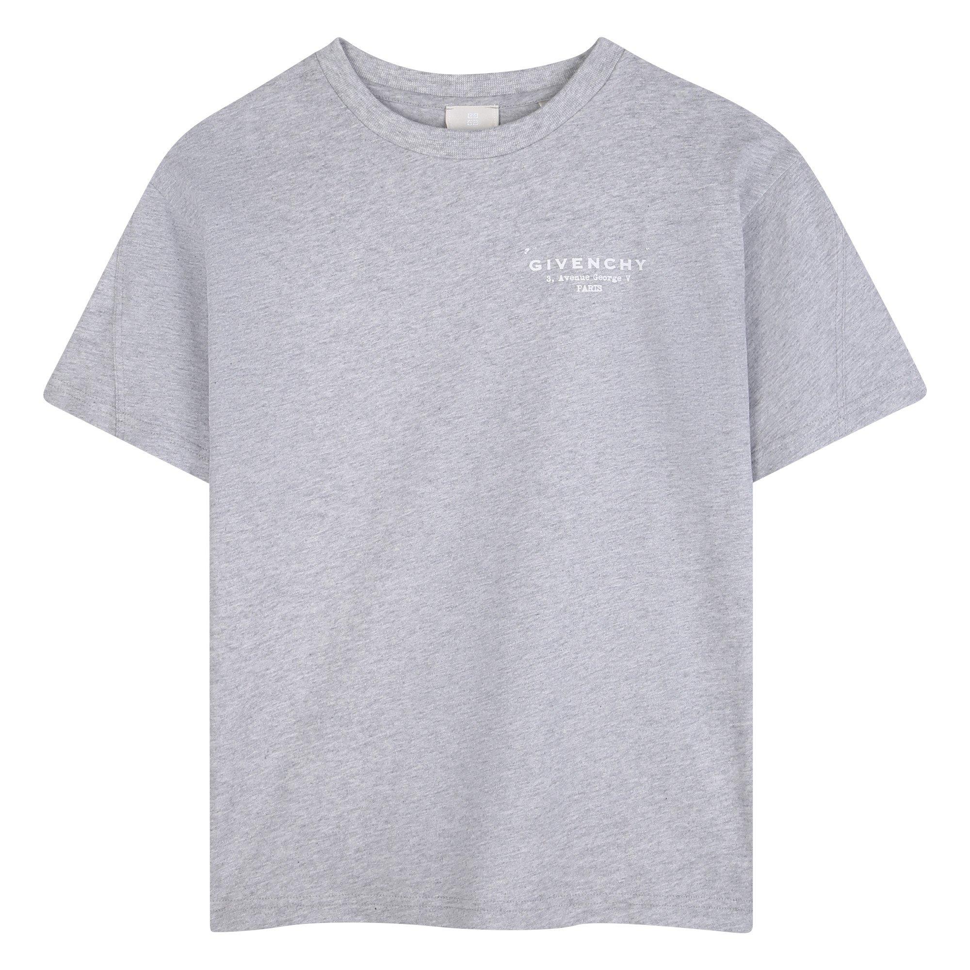 GIVENCHY Kids' T-Shirt - Grey Marl - Size 14Y