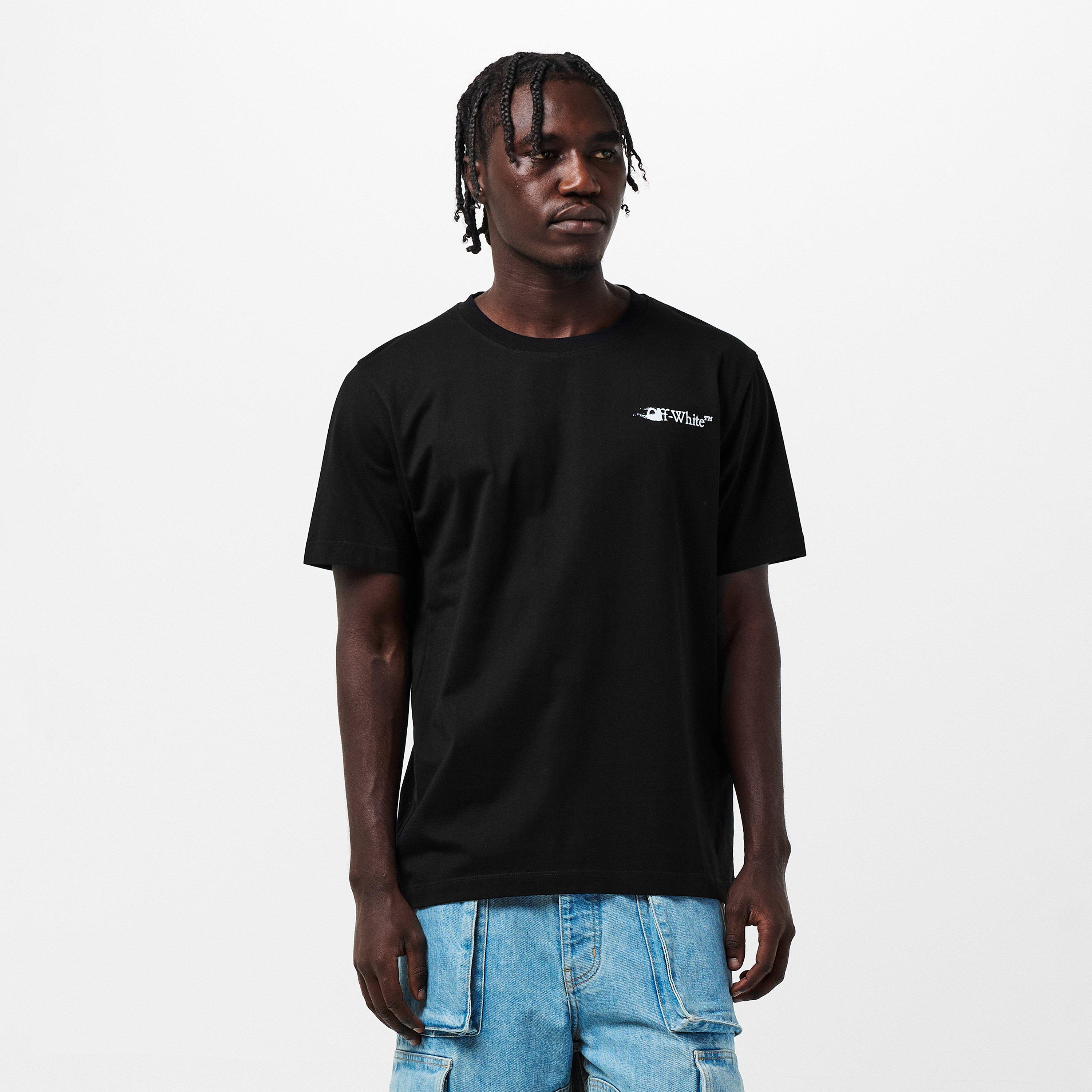 Black - Off White - Men's Ink Arrow Regular Fit T-Shirt - 3