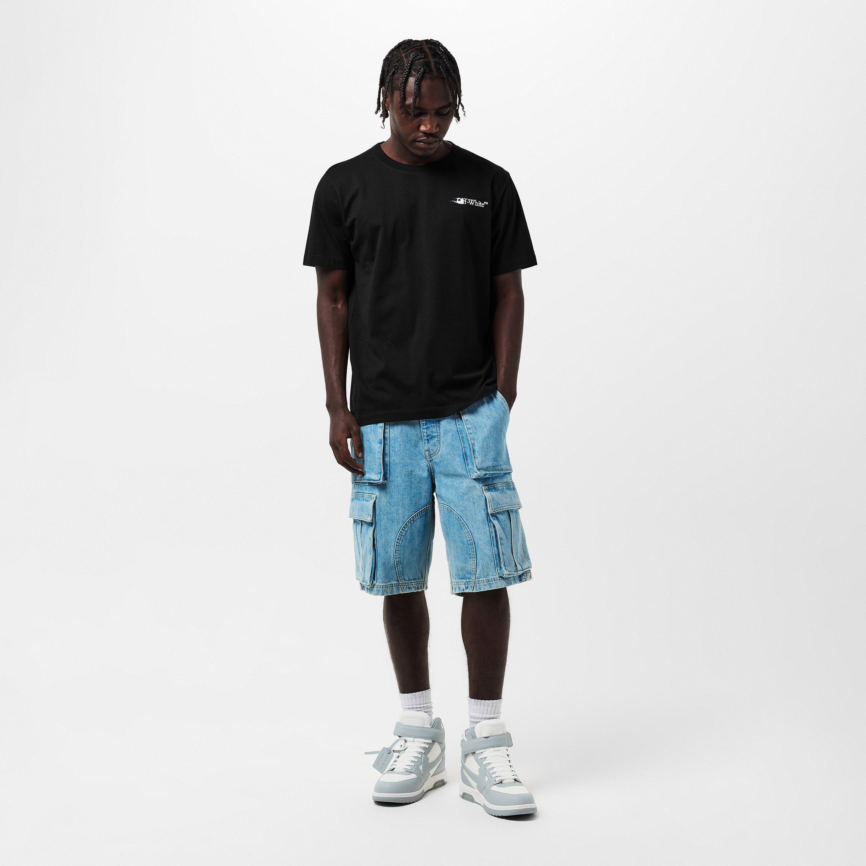 Black - Off White - Men's Ink Arrow Regular Fit T-Shirt - 6