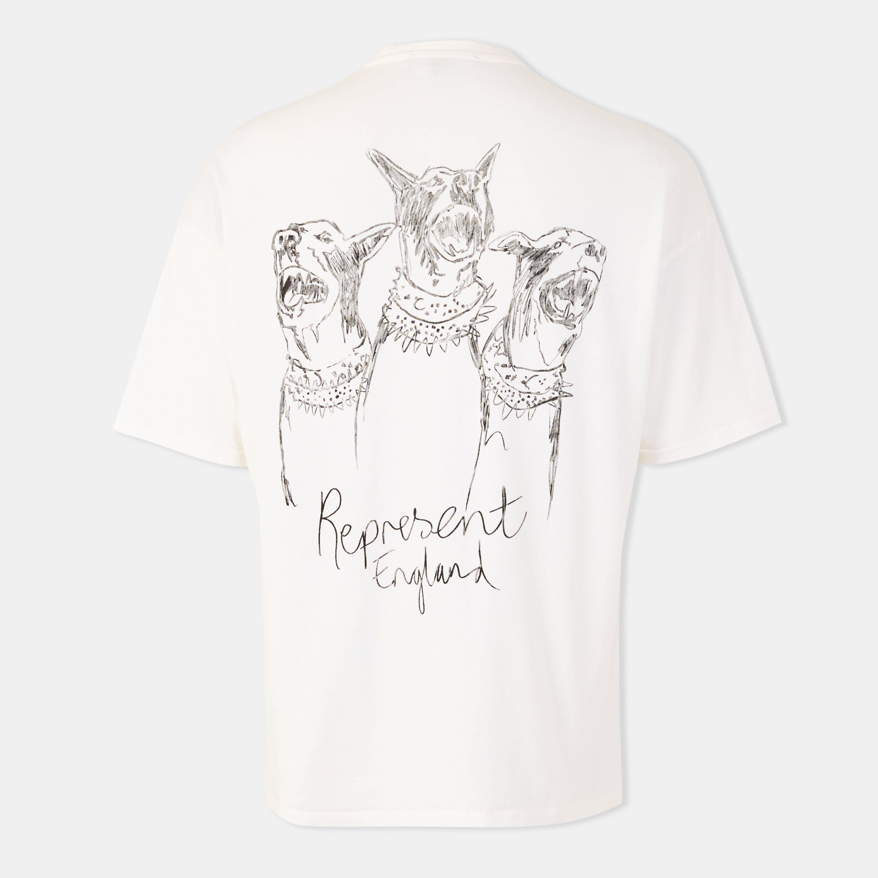 Washed Ecru - Represent - Men's Oversized T-Shirt, Design - 2