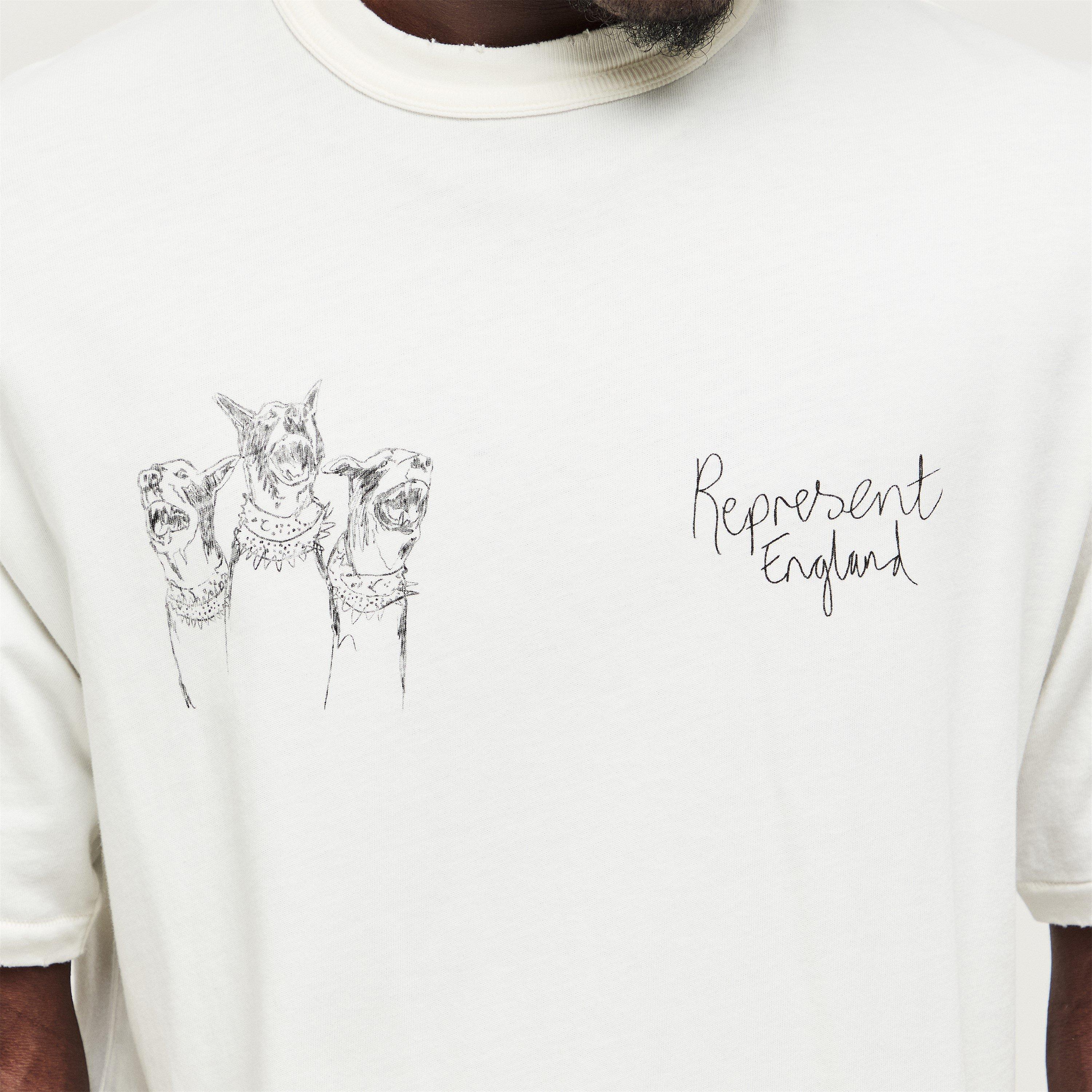 Washed Ecru - Represent - Men's Oversized T-Shirt, Design - 5