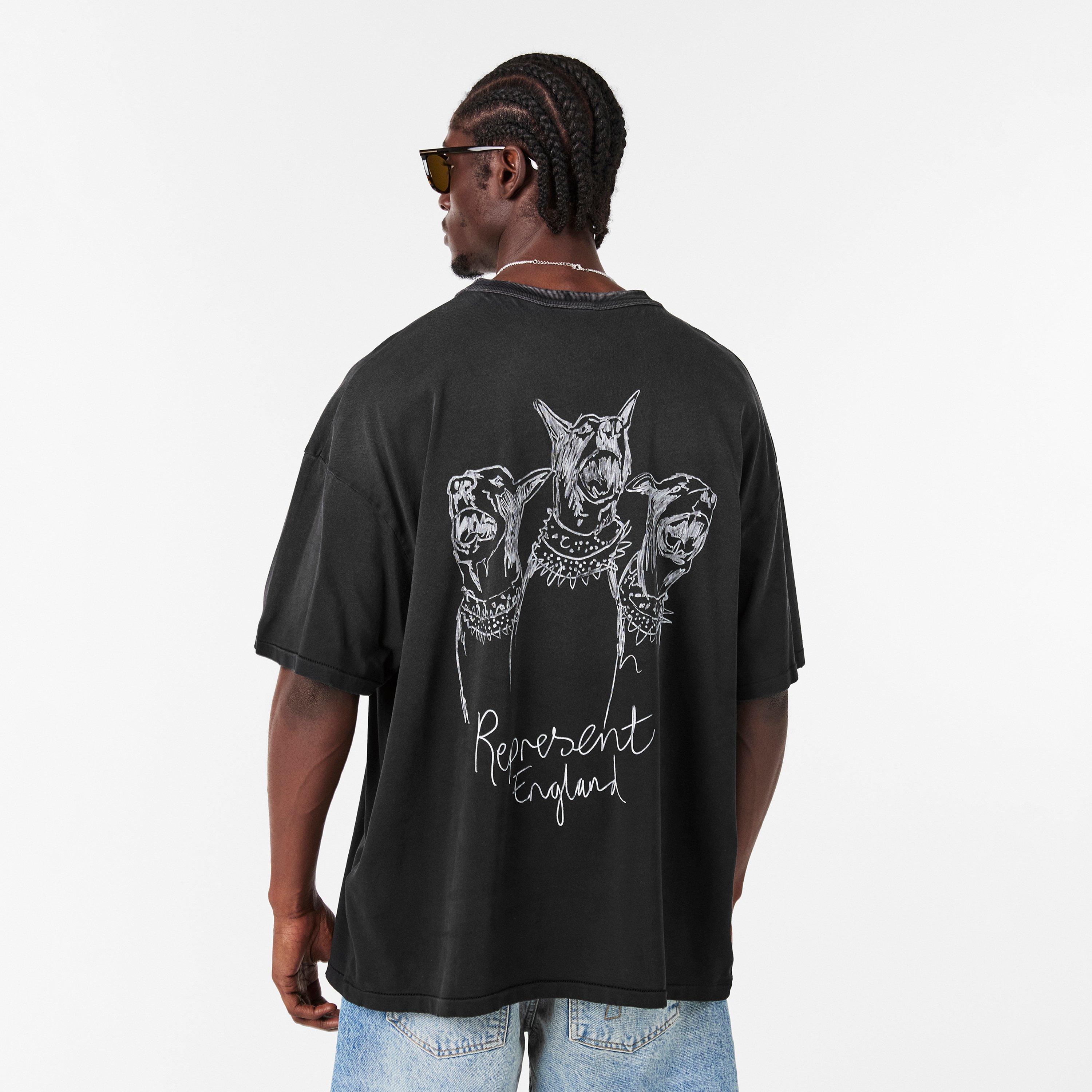 Aged Black - Represent - Men's Oversized T-Shirt - 4