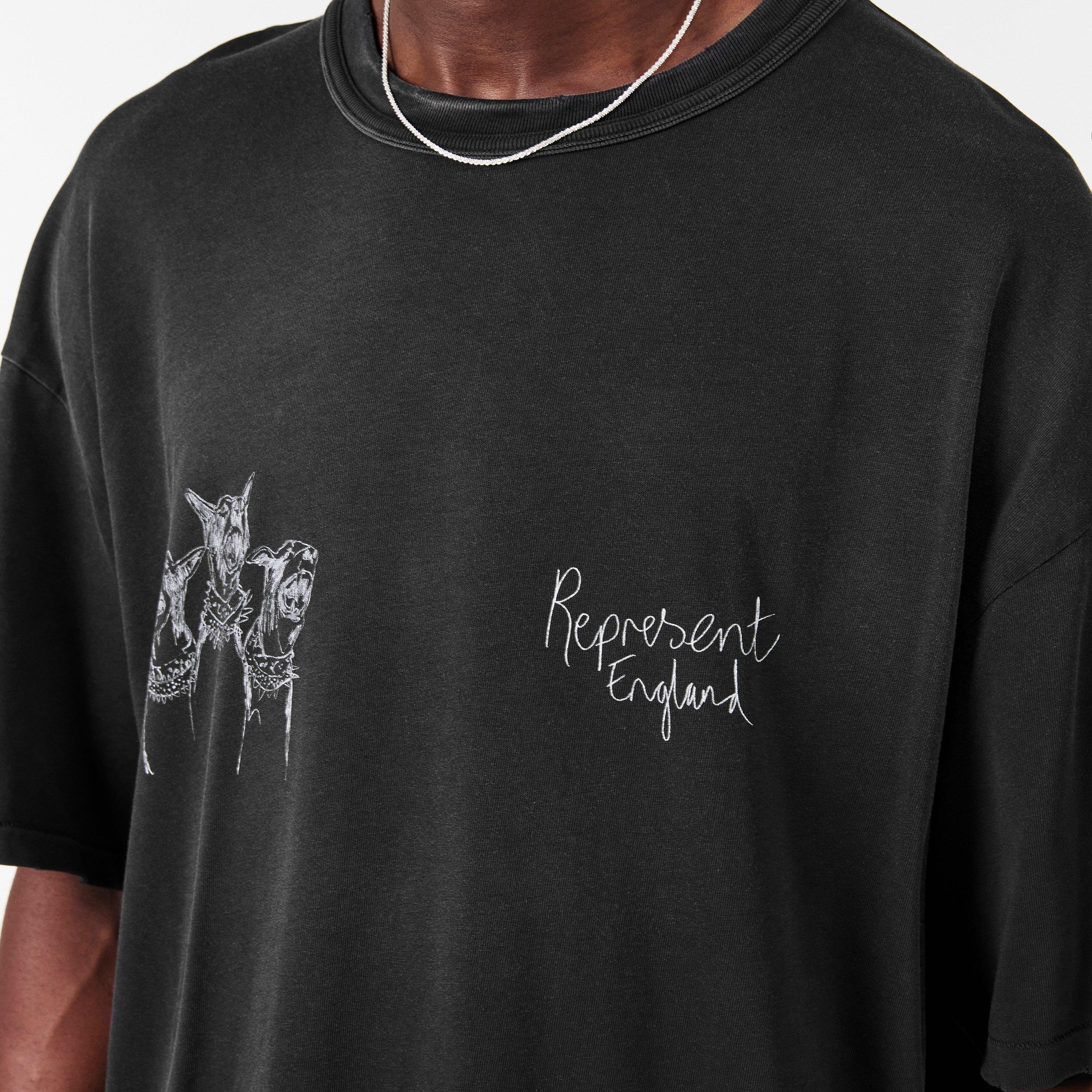 Aged Black - Represent - Men's Oversized T-Shirt - 5